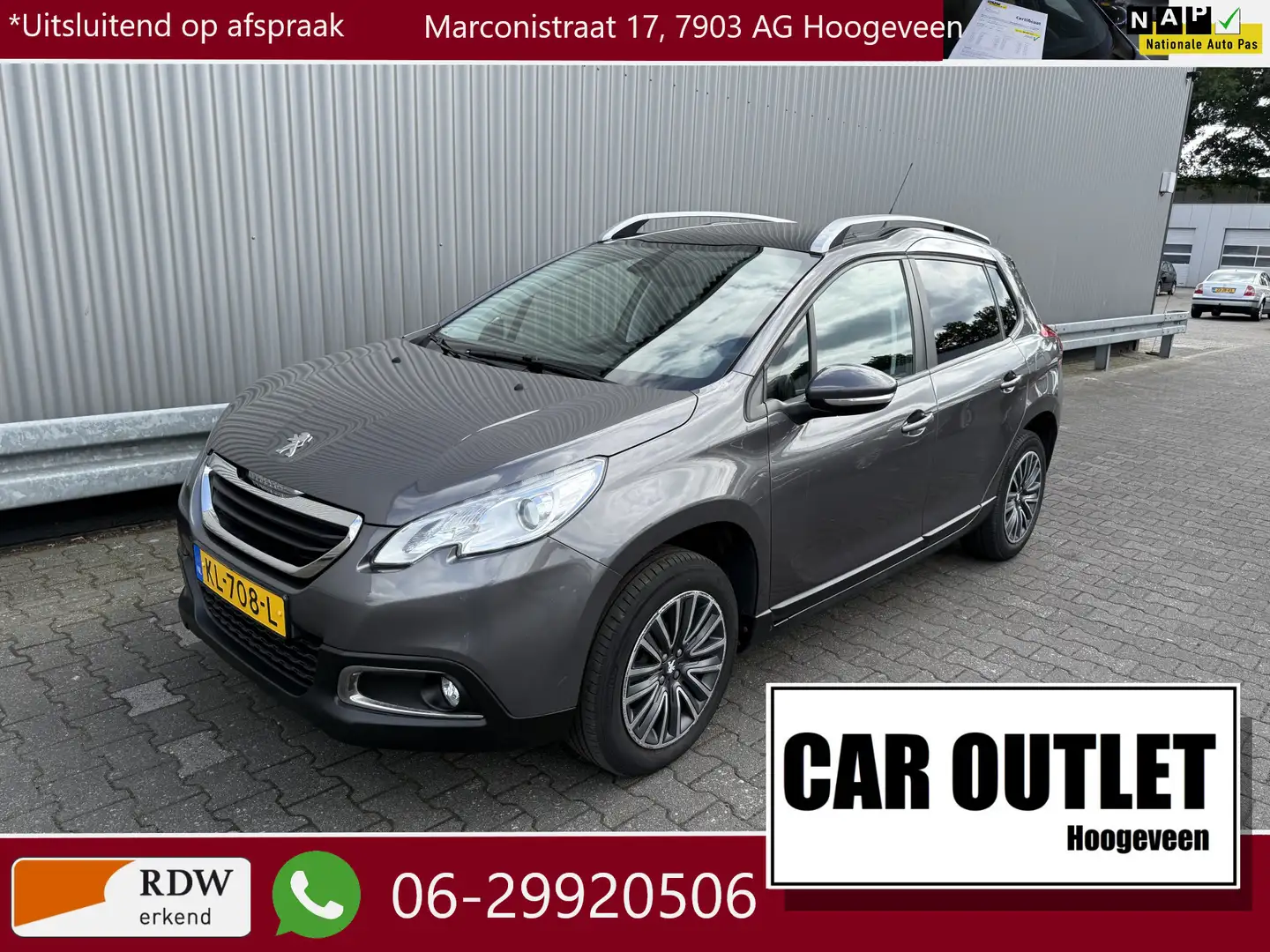 Peugeot 2008 1.2 PureTech Style Pano LED PDC Navi 95Dkm --Inrui Grijs - 1