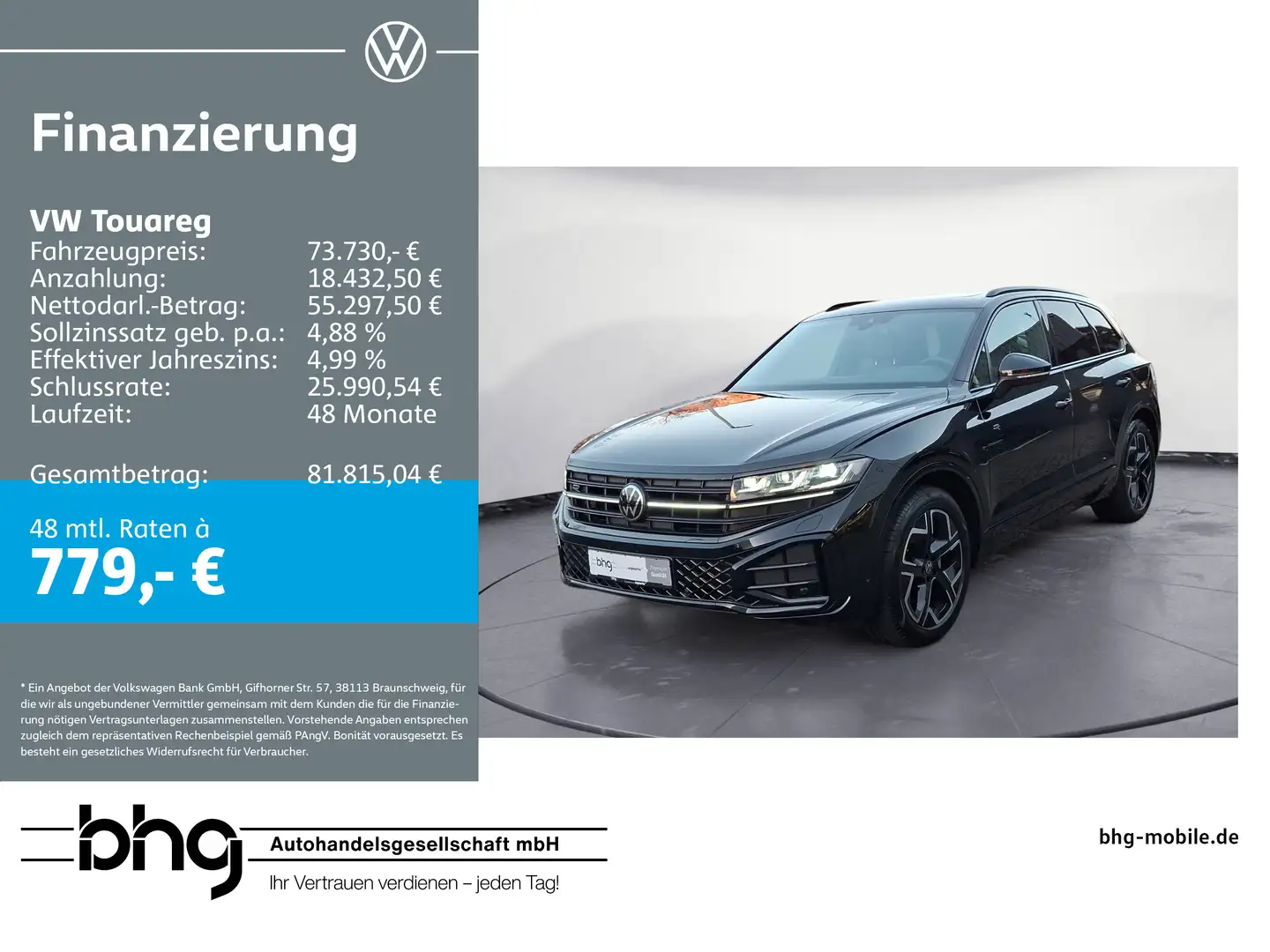 Volkswagen Touareg 3.0 V6 TDI SCR 4Motion Aut. R-Line Schwarz - 1