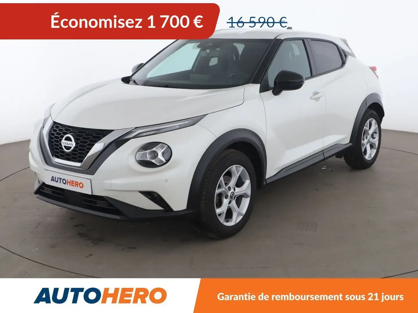 Nissan Juke 1.0 DIG-T Tekna CVT Blanc - 1