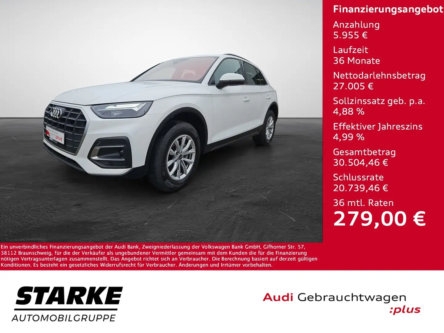 Audi Q5 40 TDI S tronic quattro NaviPlus LED AHK GRA SH... Wit - 1