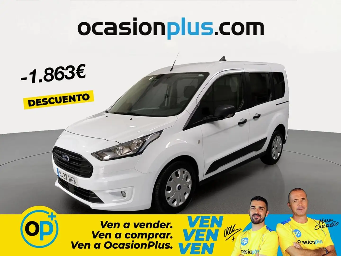 Ford Connect Comercial FT Kombi 1.5 TDCi S&S B. Corta L Blanco - 1