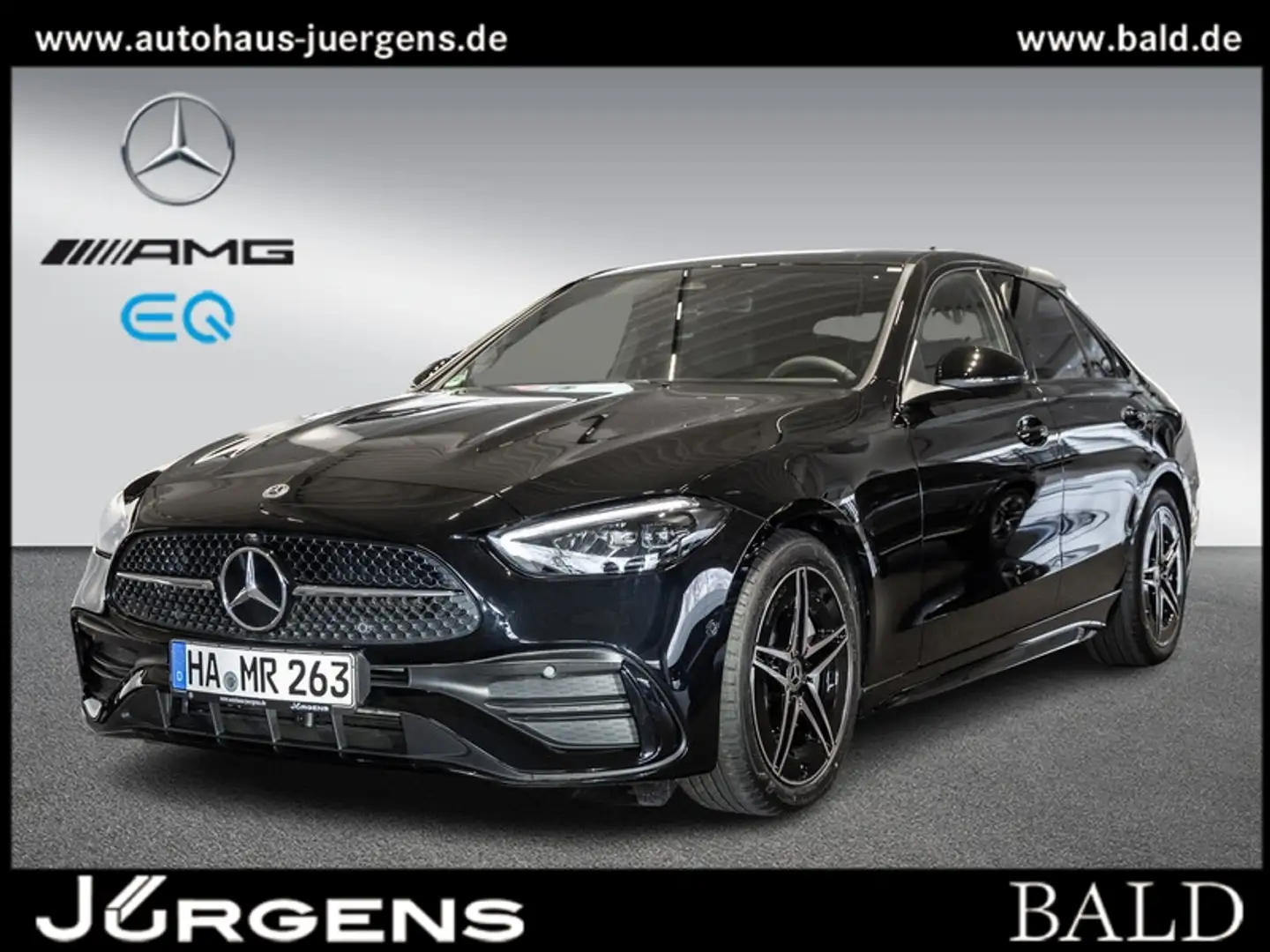 Mercedes-Benz C 180 AMG-Sport/LED/Cam/Night/AHK/Totw/Ambiente Fekete - 1