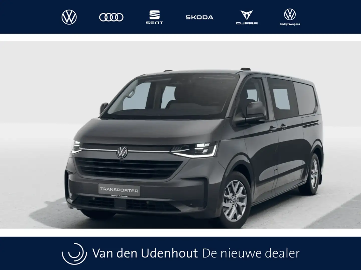 Volkswagen Transporter Dubbele Cabine L2H1 2.0 TDI 125kW 170PK Bulli AUT Gris - 1
