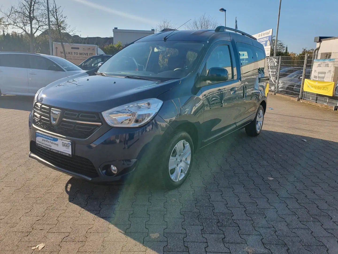 Dacia Dokker 1.6 LPG Lauréate GARANTIE KLIMA NAVI PDC Bleu - 1