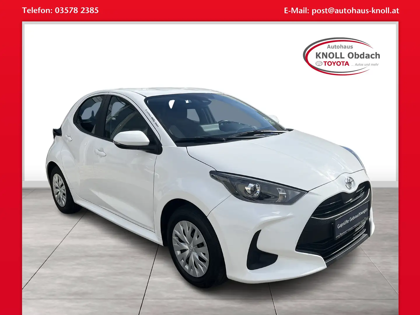 Toyota Yaris 1,0 VVTi Active 5trg. Weiß - 1