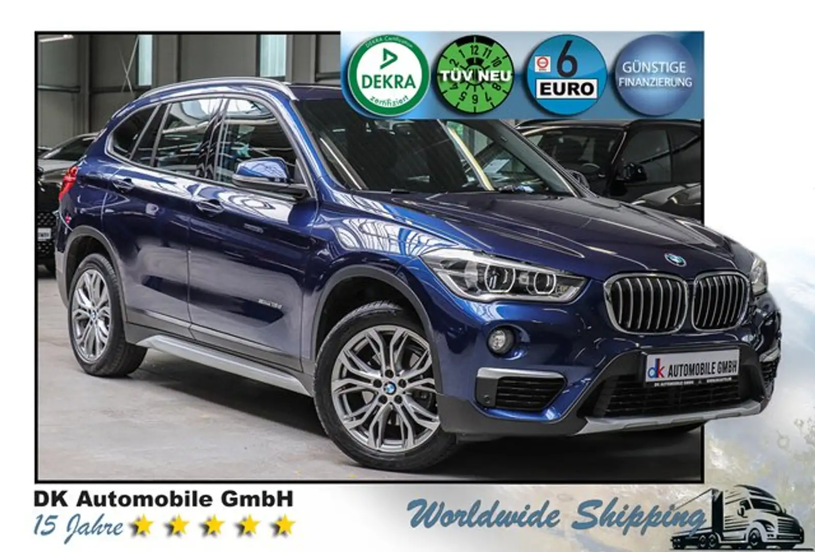 BMW X1 sDrive 18d Aut./XLINE/KAMERA/LED/DACHRELING/ Modrá - 1