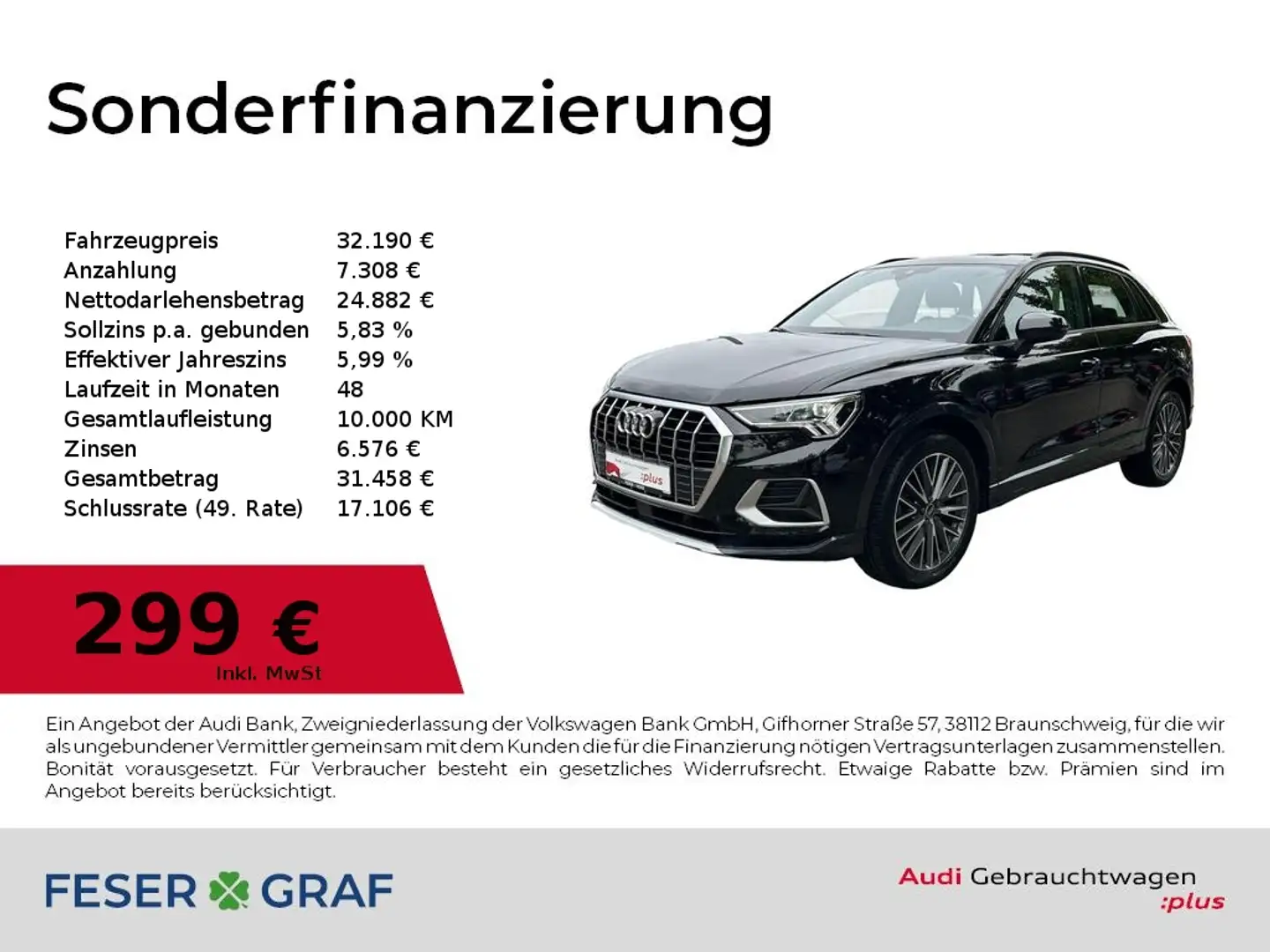Audi Q3 35 TDI advanced Pano/ACC/Memory/AHK/Kamera Schwarz - 1