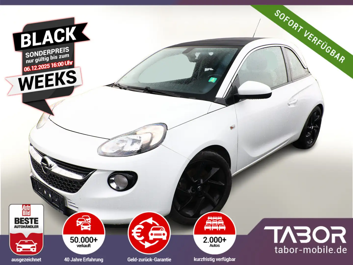 Opel Adam 1.0 Turbo 116 Open PDC LM17Z SHZ Temp Weiß - 1