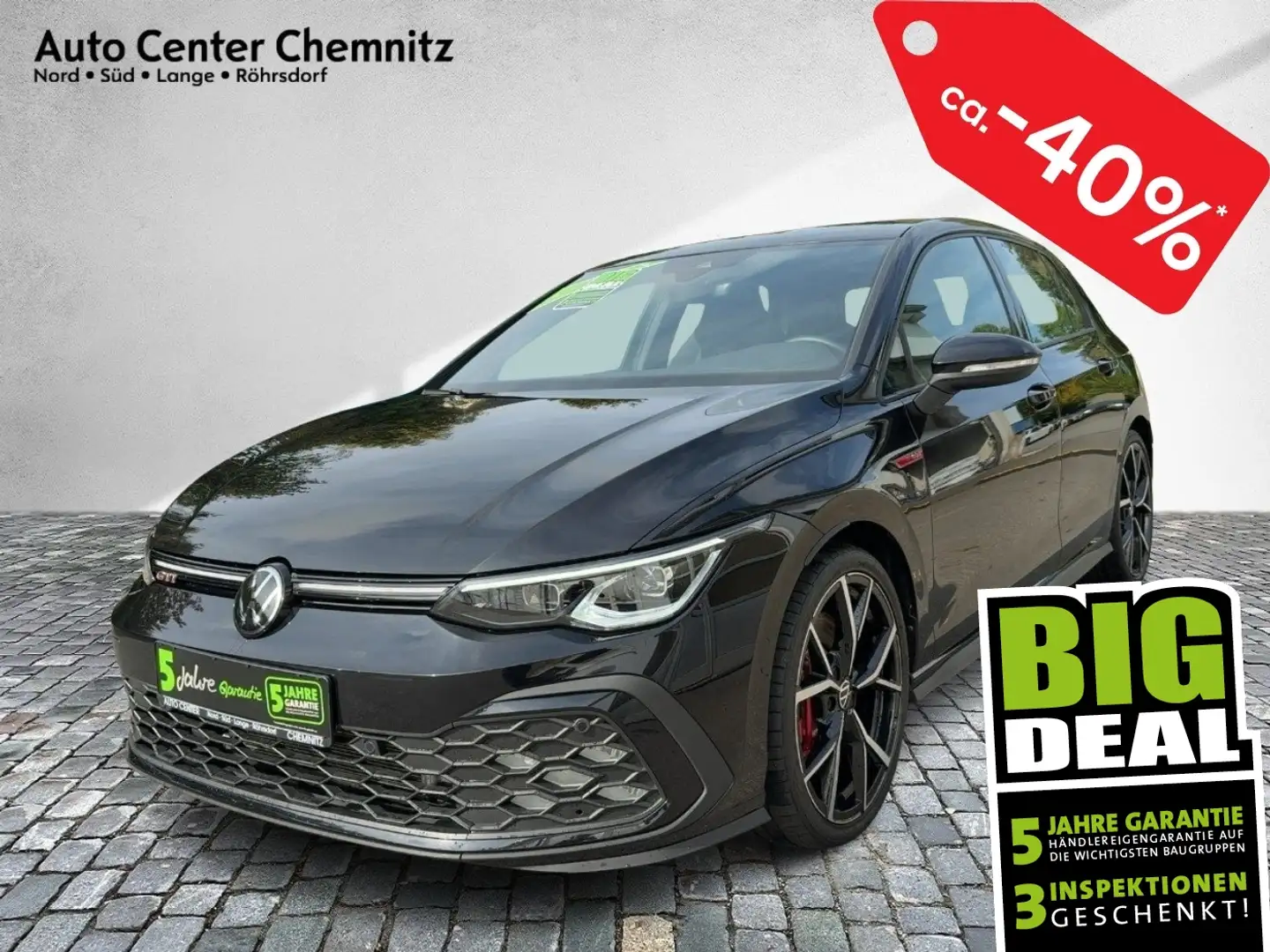 Volkswagen Golf VIII 2.0 TSI DSG GTI LED/PanoSD/HarmanKardon Zwart - 1