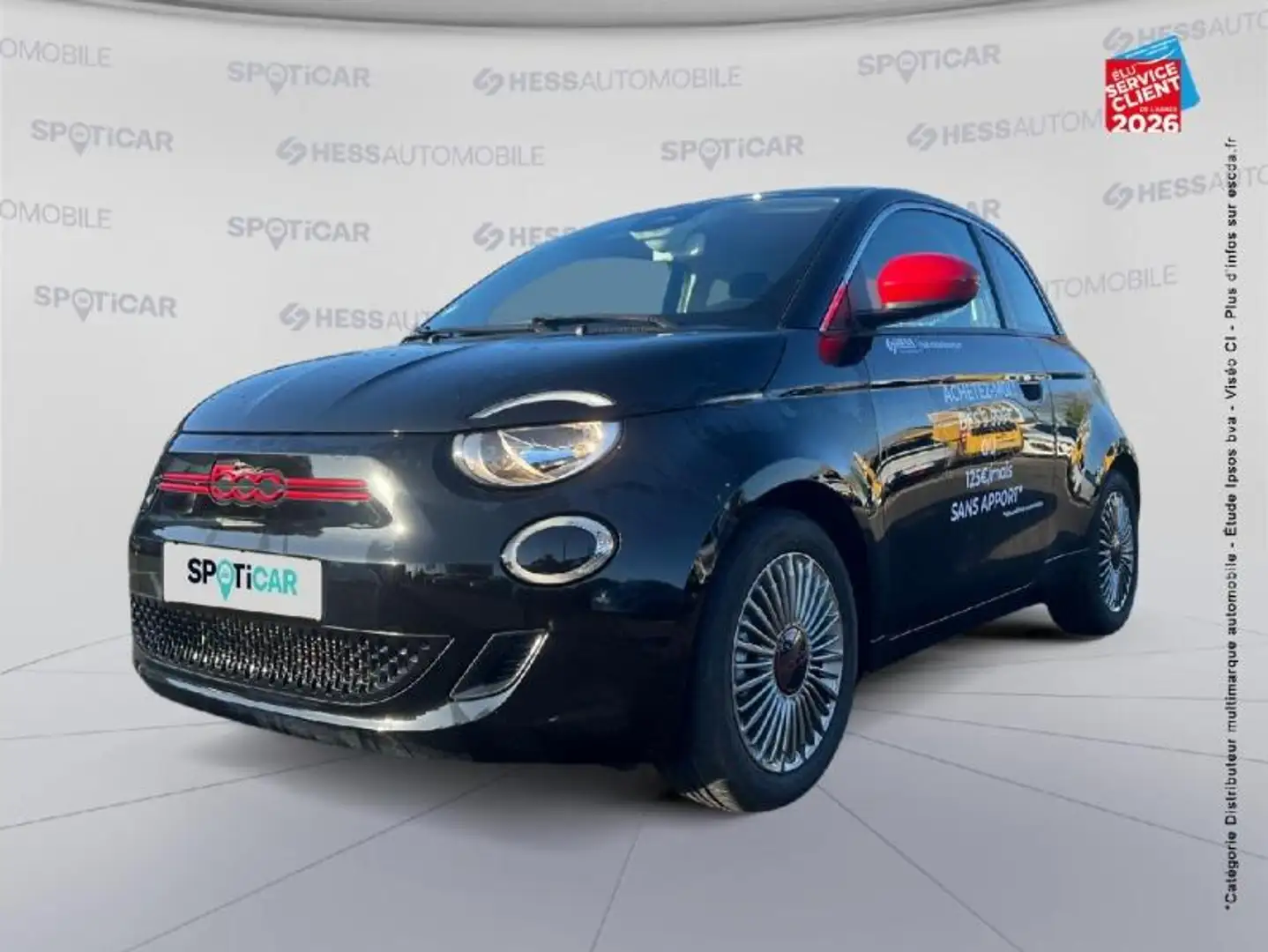 Fiat 500e e 95ch (RED) Noir - 1