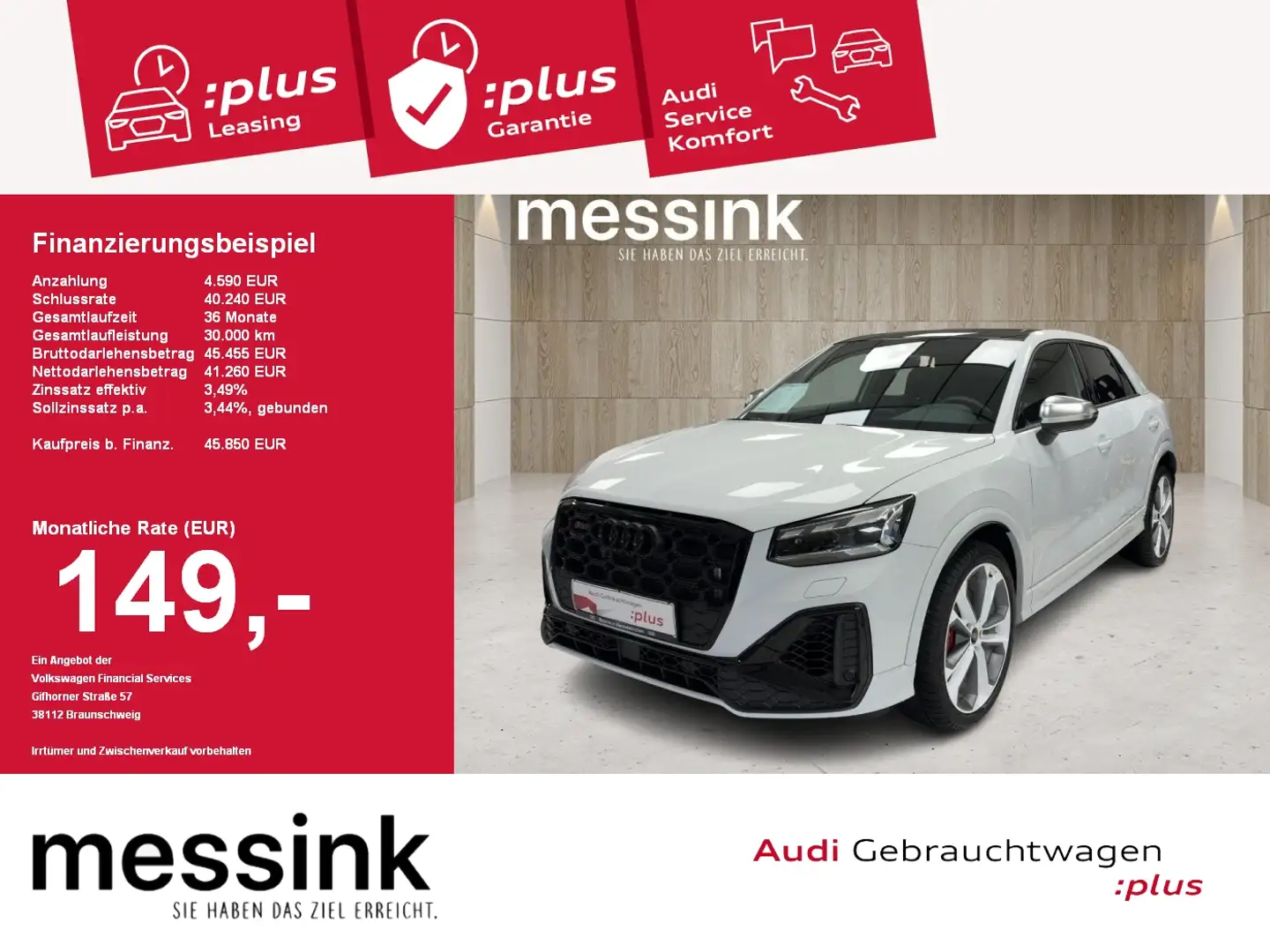 Audi SQ2 *PanoDach*WINTERRÄDER*AHK*MATRIX-LED*SONOS* Weiß - 1