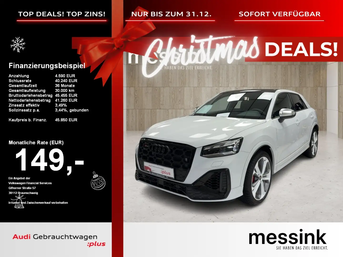Audi SQ2 *PanoDach*WINTERRÄDER*AHK*MATRIX-LED*SONOS* Bianco - 1