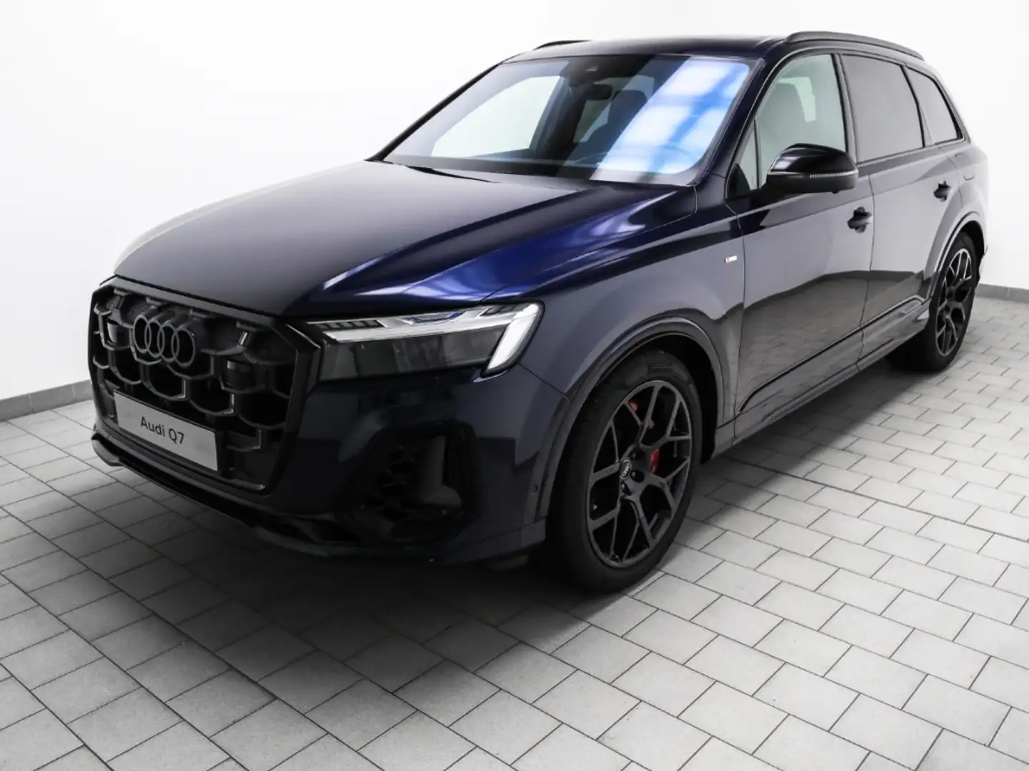 Audi Q7 60 TFSIe S line business AHK Pano Laser B&O Blauw - 2