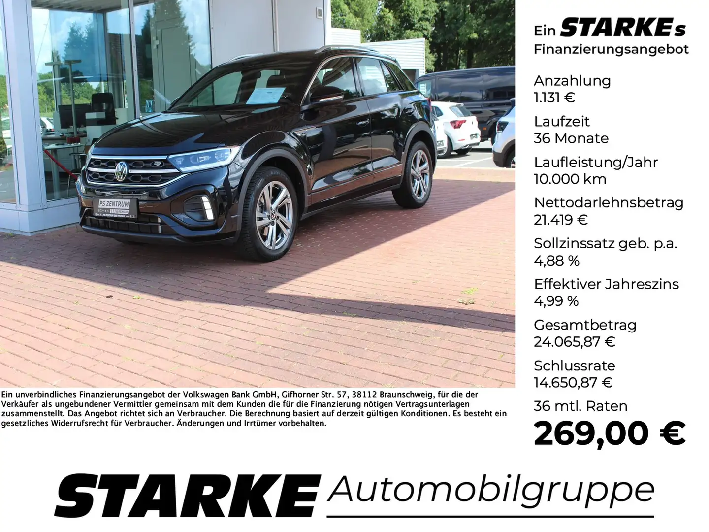 Volkswagen T-Roc 1.5 TSI R-Line Schwarz - 1