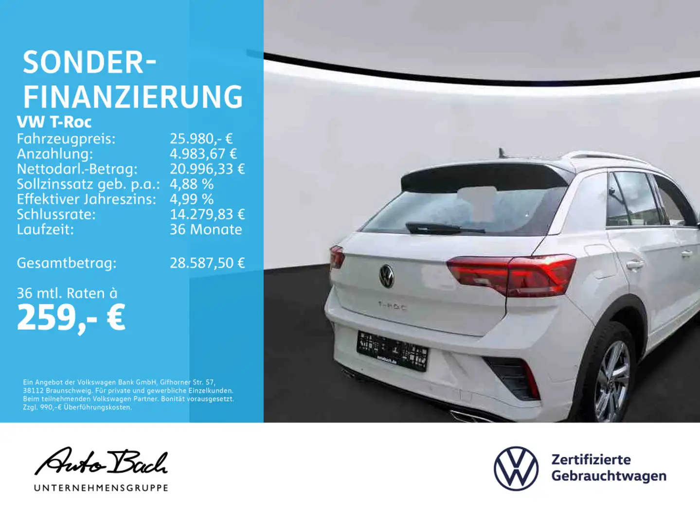 Volkswagen T-Roc T-ROC R-Line 1.5 TSI DSG LED ACC Sitzhzg EPH Grau - 2