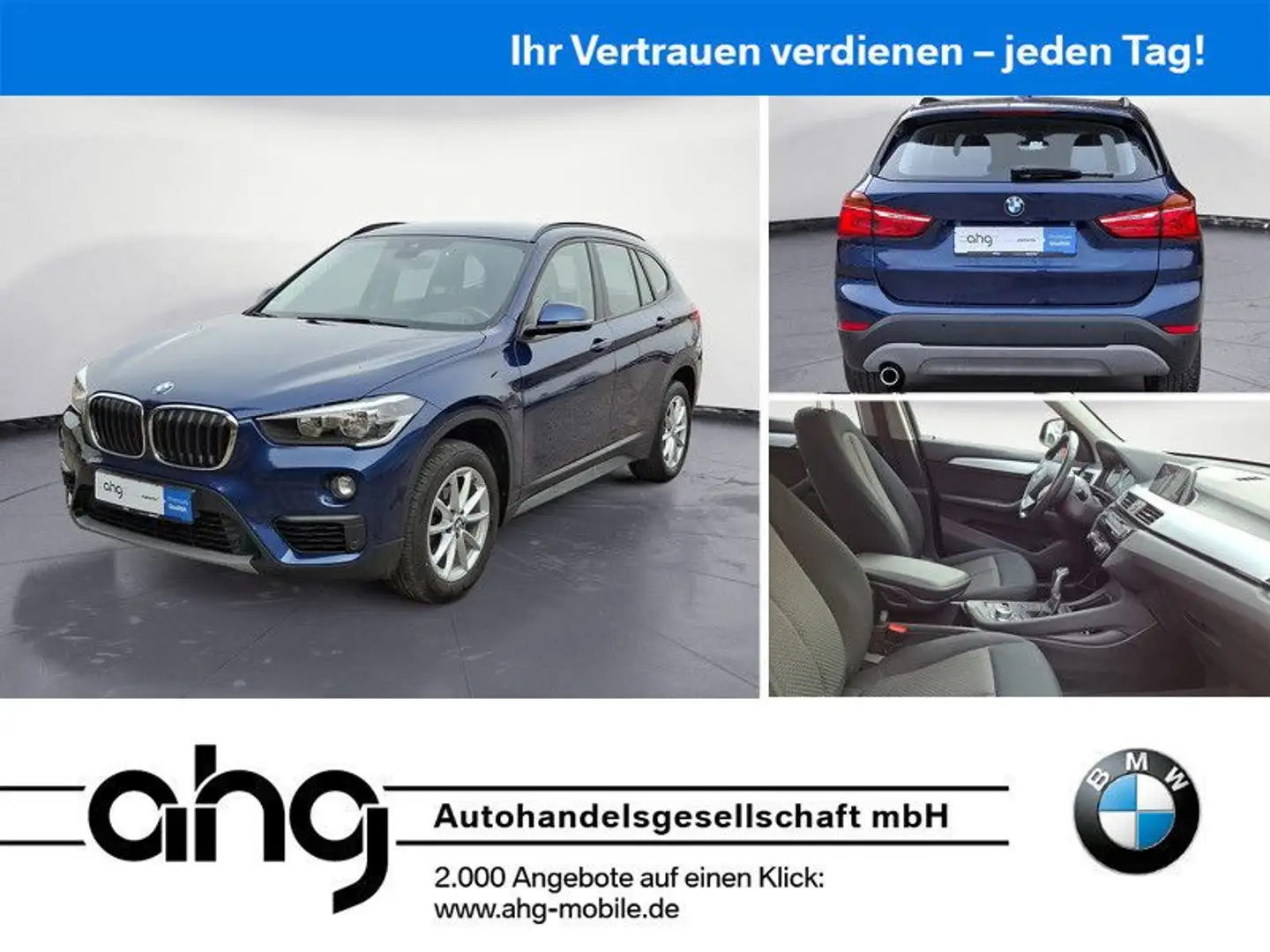 BMW X1 sDrive18i Advantage Klimaaut. AHK PDC RFT Blau - 1