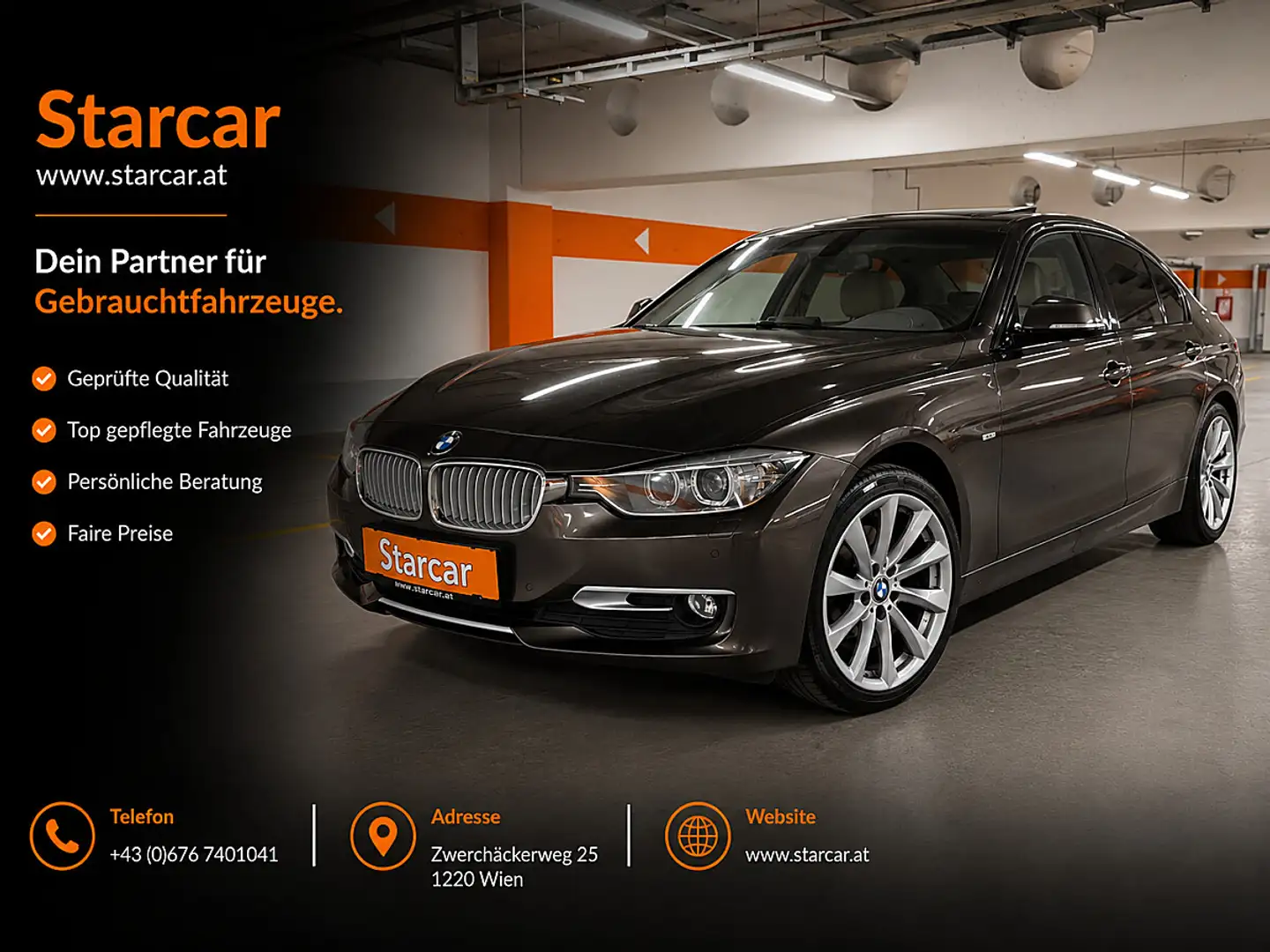 BMW 318 d Österreich-Paket*ÖAMTC-GUTACHTEN*1.BESITZ*NAVI* Braun - 1