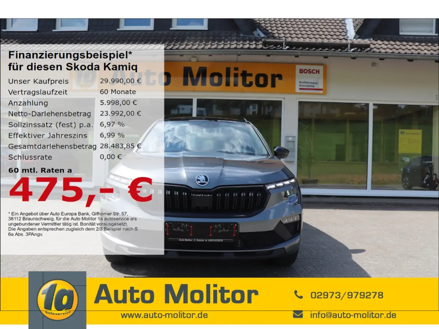 Skoda Kamiq Tour 1.5 TSI EU6e AHK-klappbar Panorama Navi Digit Grau - 1