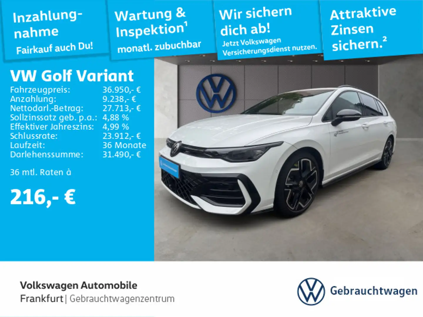 Volkswagen Golf Variant R-Line 1,5 l eTSI OPF 110 k W (150 Blanco - 1