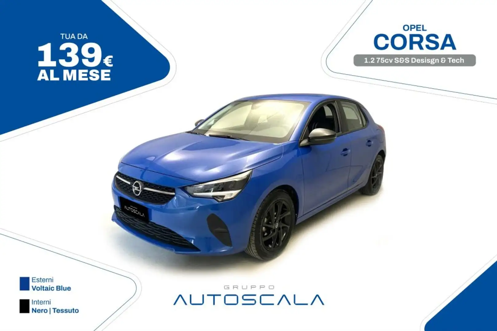 Opel Corsa 1.2 75cv S&S Desisgn & Tech Blauw - 1