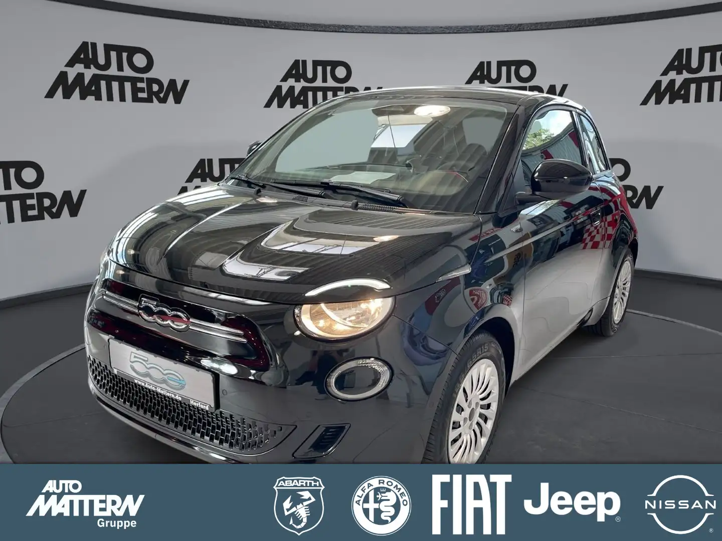 Fiat 500e 23,8 kWh|Klimaautom.|NAVI|SHZ|CarPlay|PDC Schwarz - 1