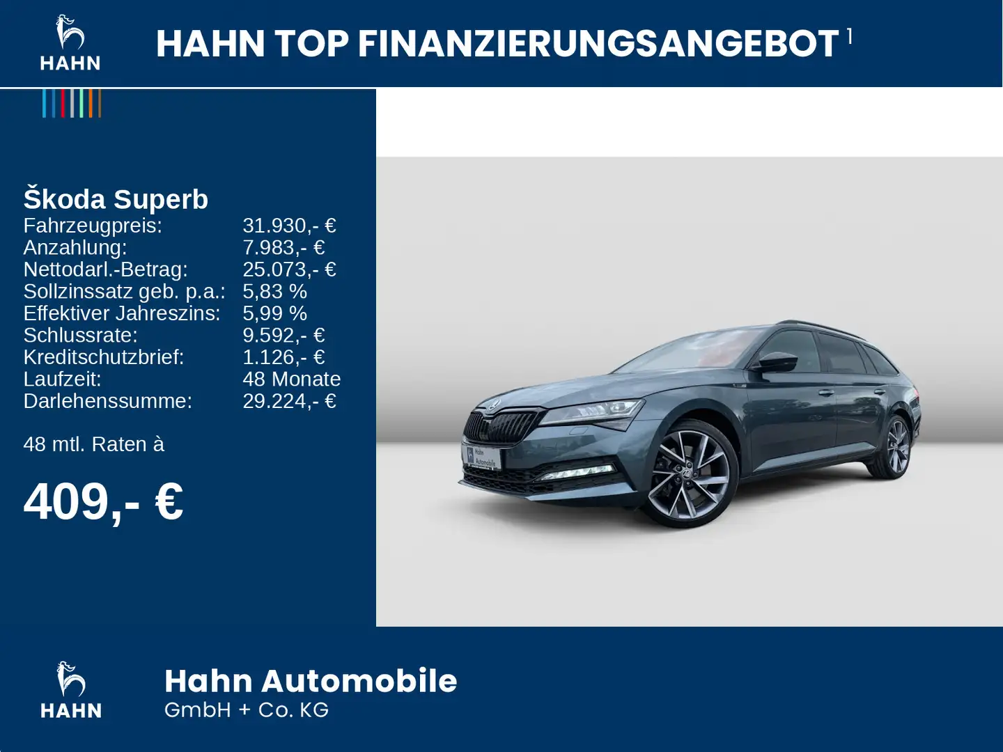 Skoda Superb Combi 2.0 TSI DSG SportLine 4x4 Navi ACC Grigio - 2