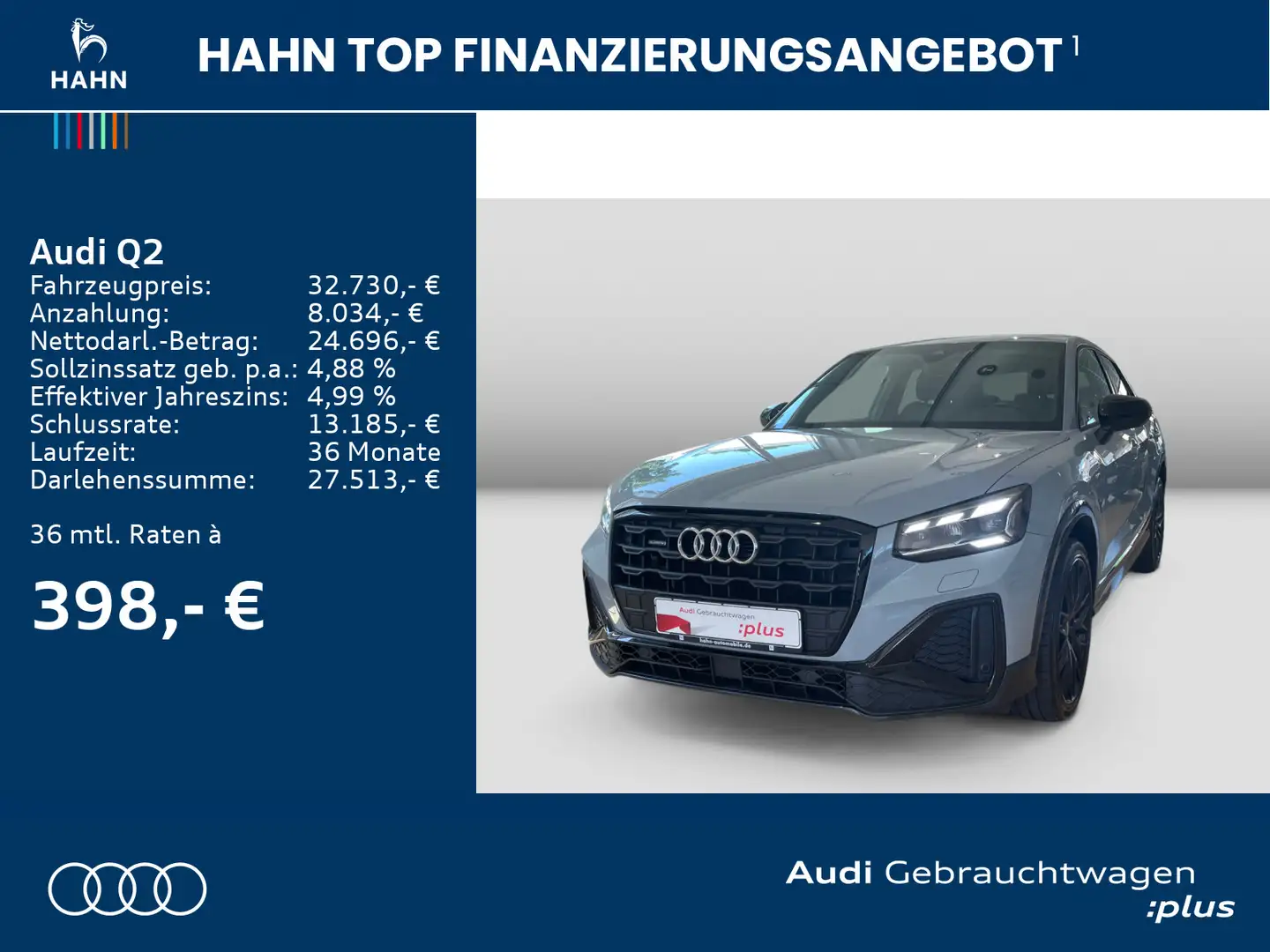 Audi Q2 40 TFSI quattro S tronic S line Matrix Navi Grau - 2