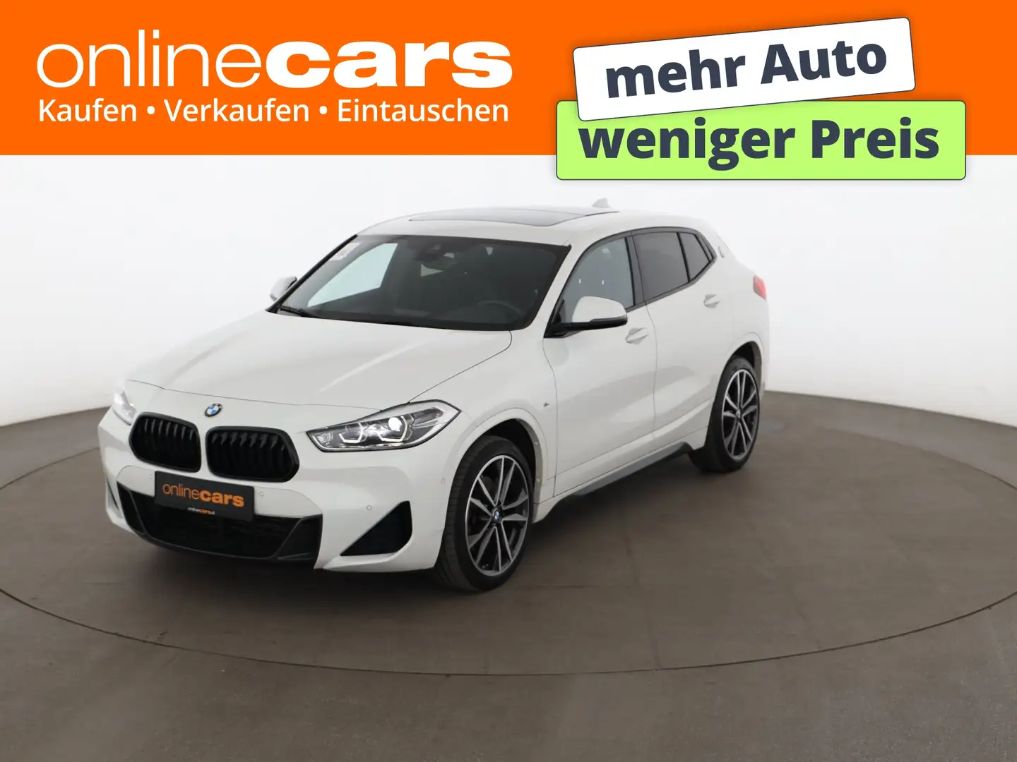 BMW X2 20d sDrive M-Sport Aut LED SKY AHK LEDER NAVI Weiß - 1