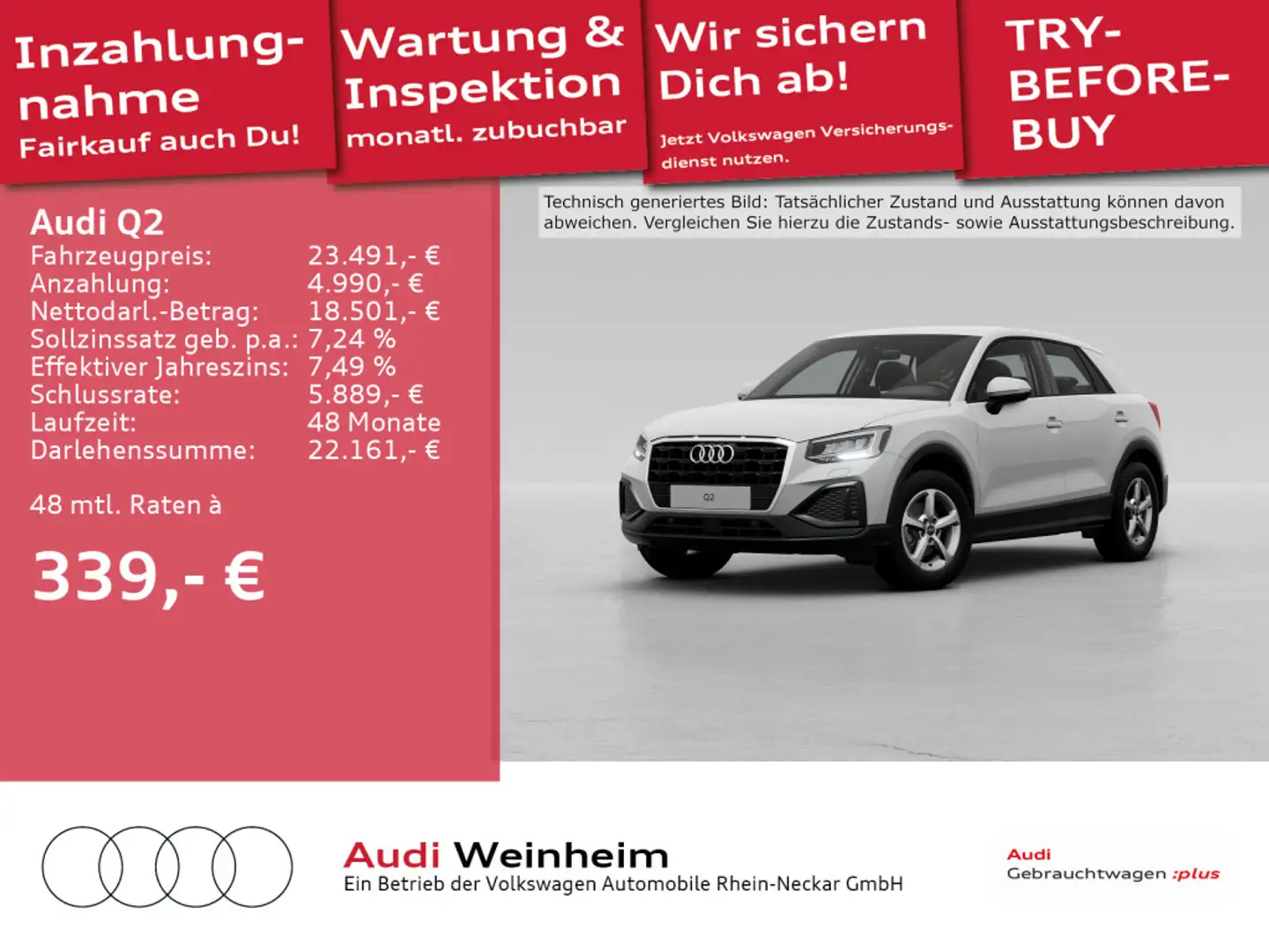 Audi Q2 35 TFSI S-tronic LED Navi Einparkhilfe uvm Weiß - 1