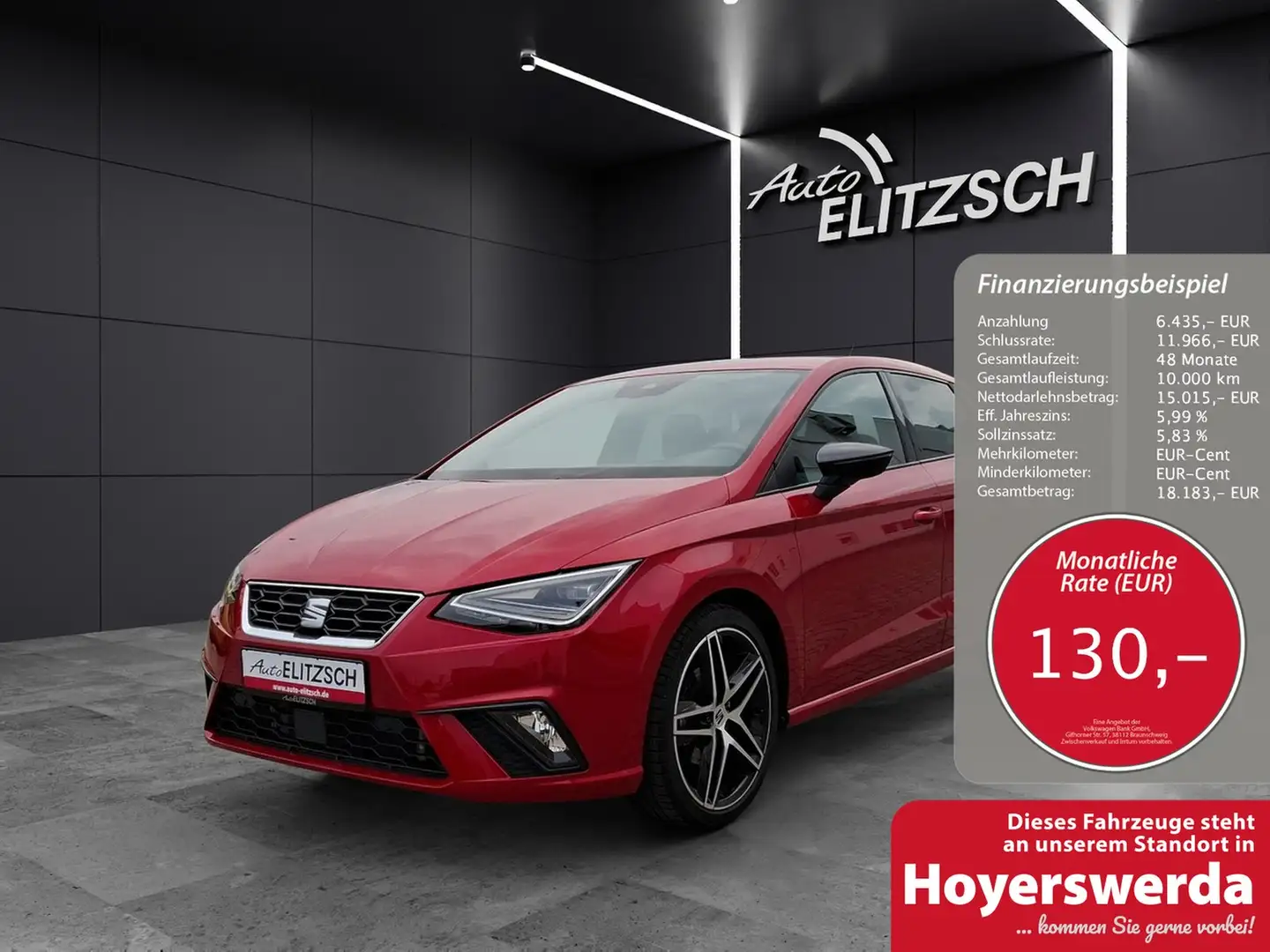 SEAT Ibiza TSI FR-Line DSG LED Navi AID ACC RFK SH 18" Rot - 1