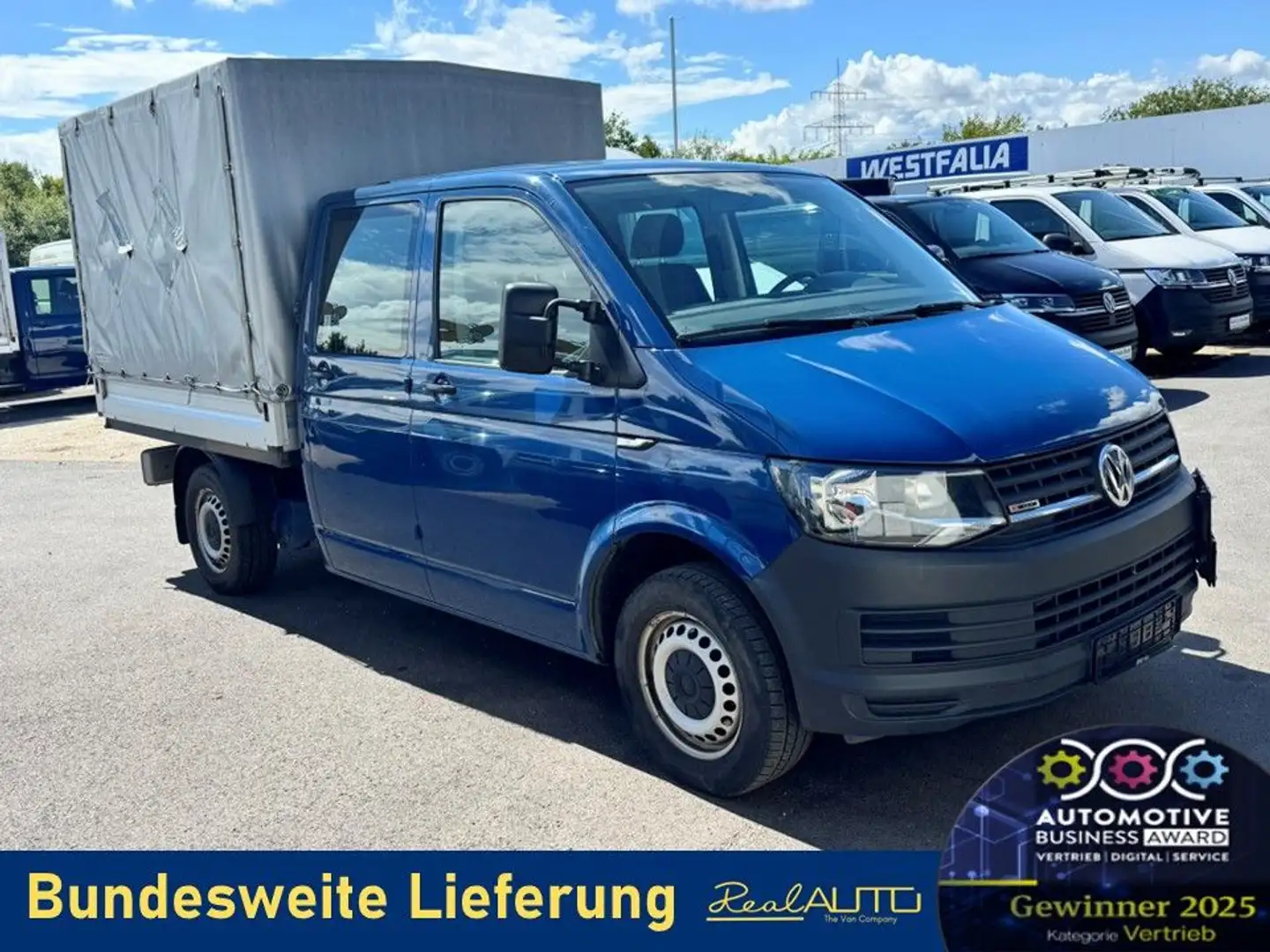 Volkswagen T6 Transporter Doka/Pritsche TDI 4Motion Standh Blau - 1