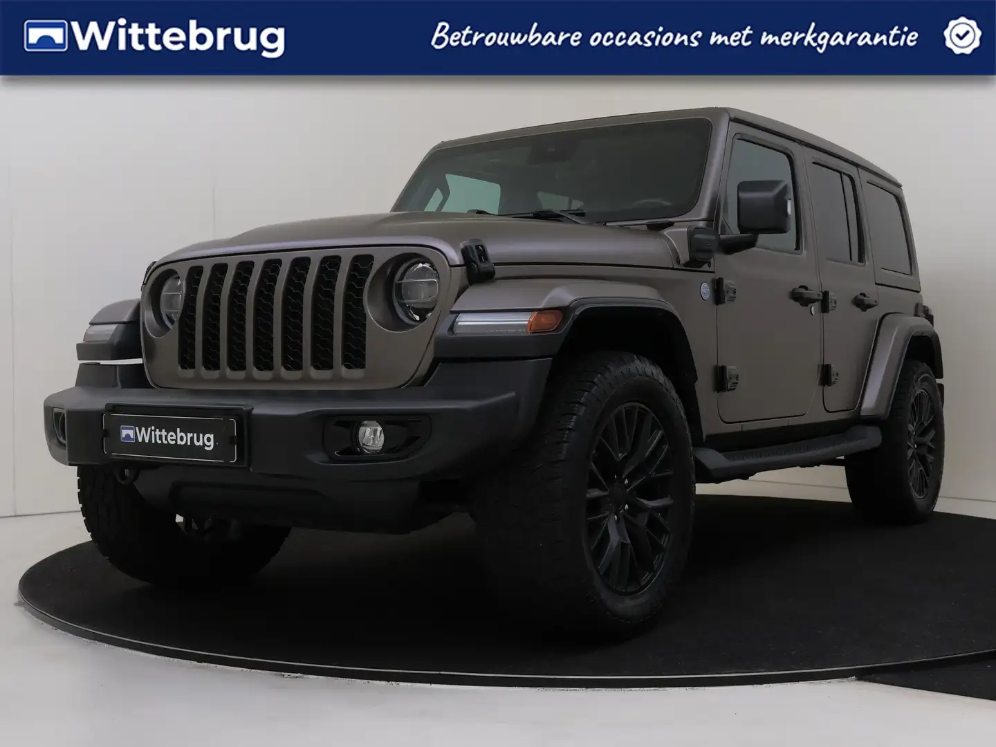 Jeep Wrangler Unlimited 4xe 380 Sahara CABRIO & BRUIN LEER & 20 Noir - 1