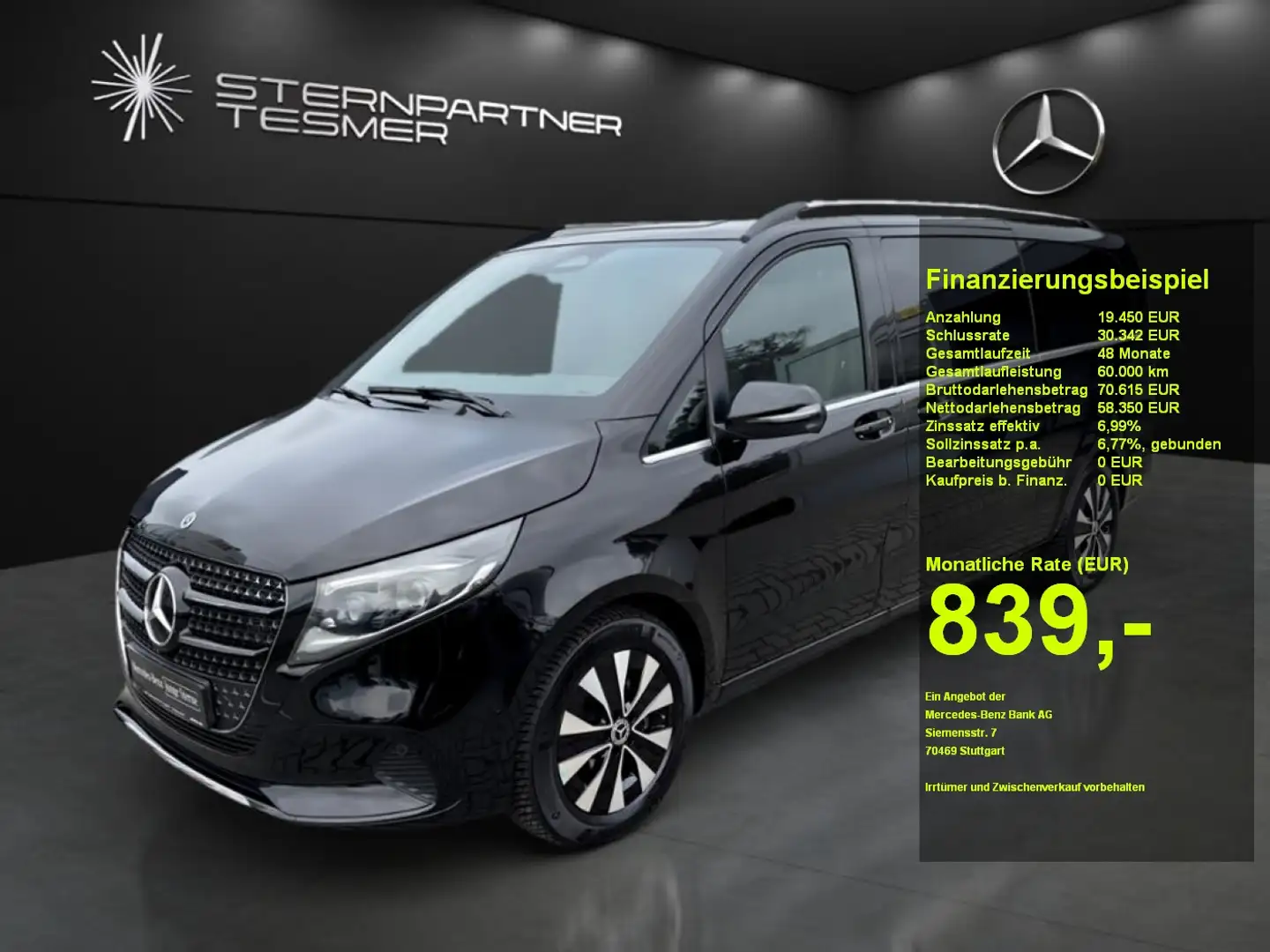 Mercedes-Benz V 300 d Avantgarde Extralang Leder+8-Sitze+StHz. Schwarz - 1