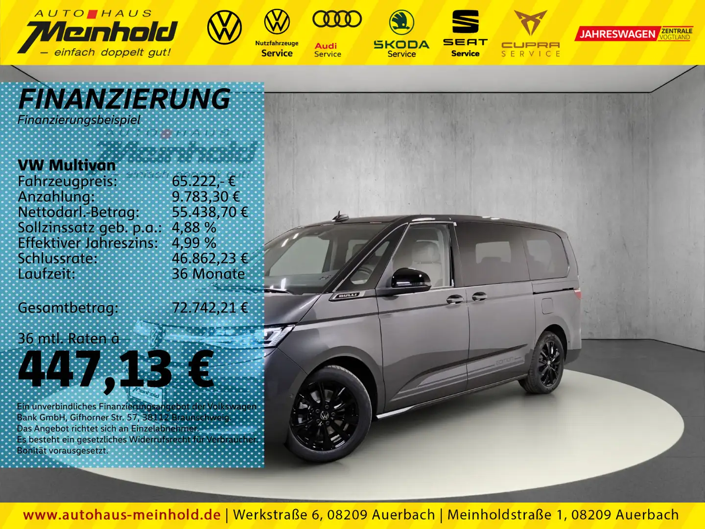 Volkswagen T7 Multivan T7 Multivan Edition Überhang TDI DSG, Glasdach, Grau - 1
