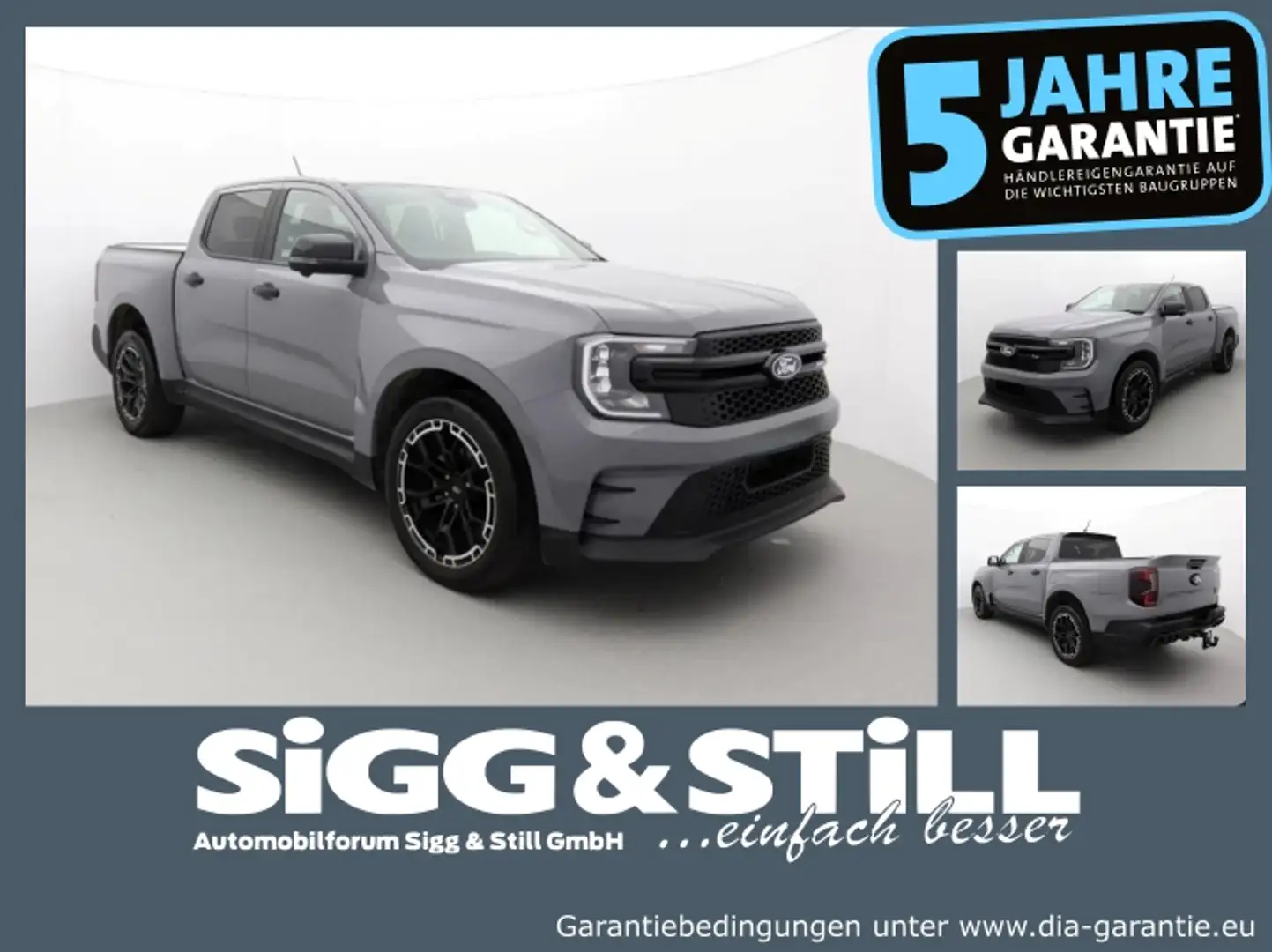 Ford Ranger MS-RT 3.0l DoKa 4WD NAVI*ACC*PDC*360°*SHZ Gris - 1