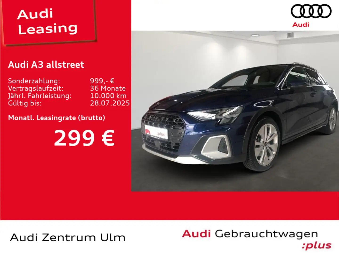 Audi A3 35 TDI S tronic AHK NAV+ R-KAM Blau - 1