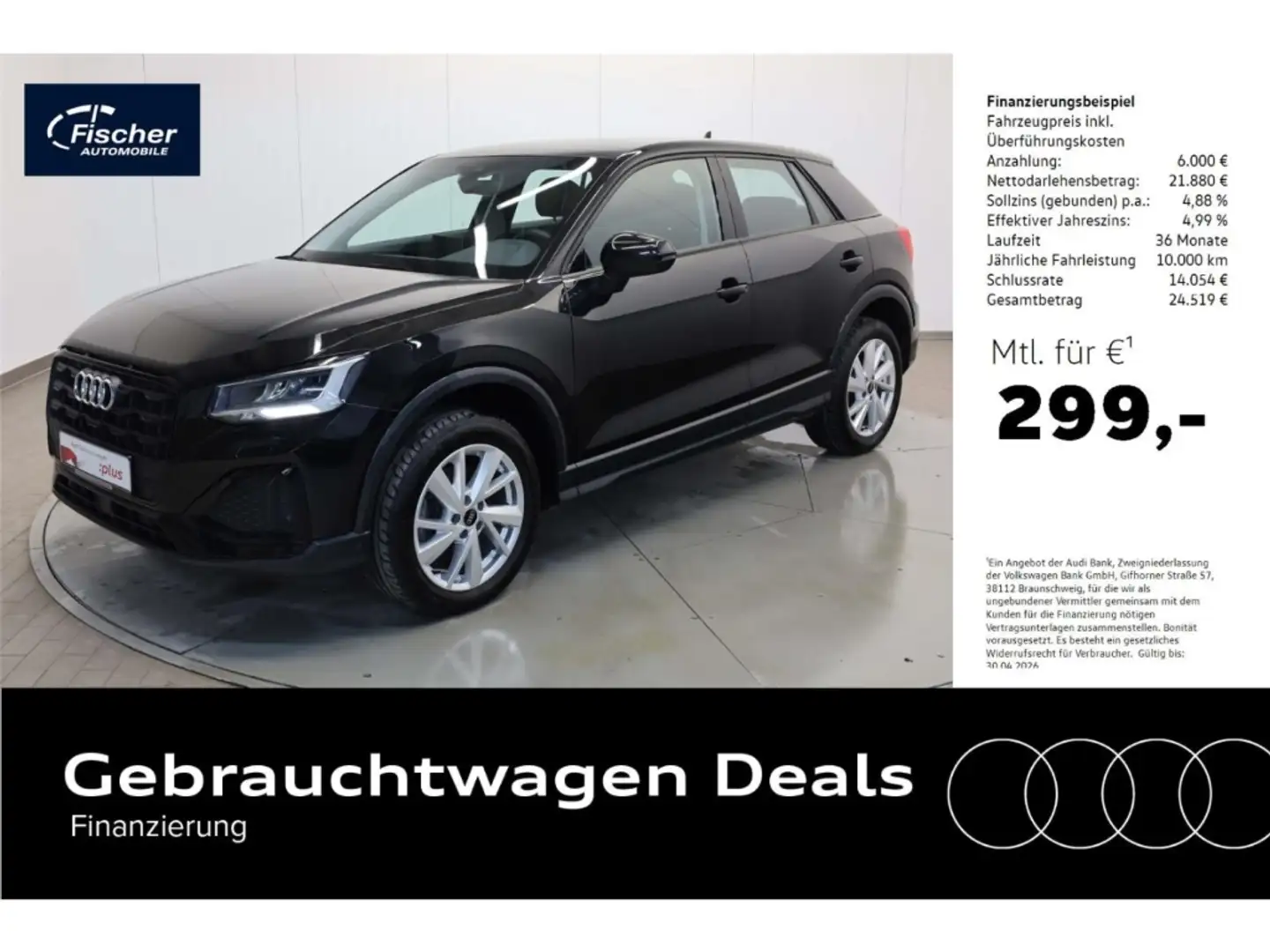 Audi Q2 35 TDI Advanced Schwarz - 1