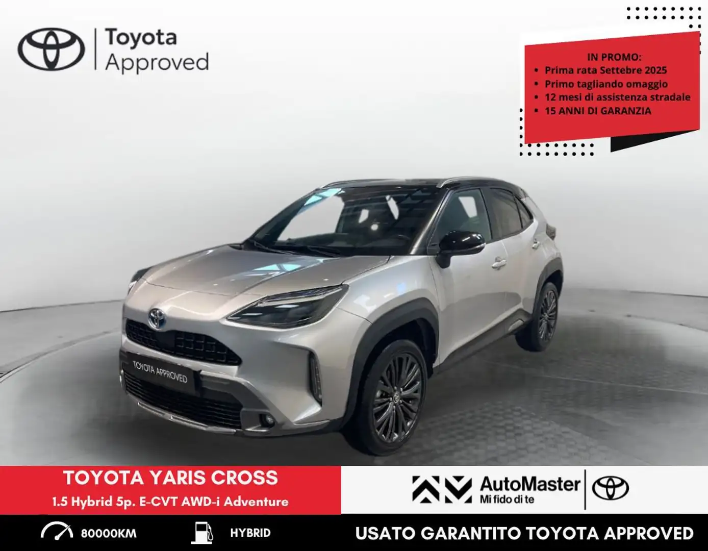 Toyota Yaris Cross 1.5 Hybrid 5p. E-CVT AWD-i Adventure Grigio - 1