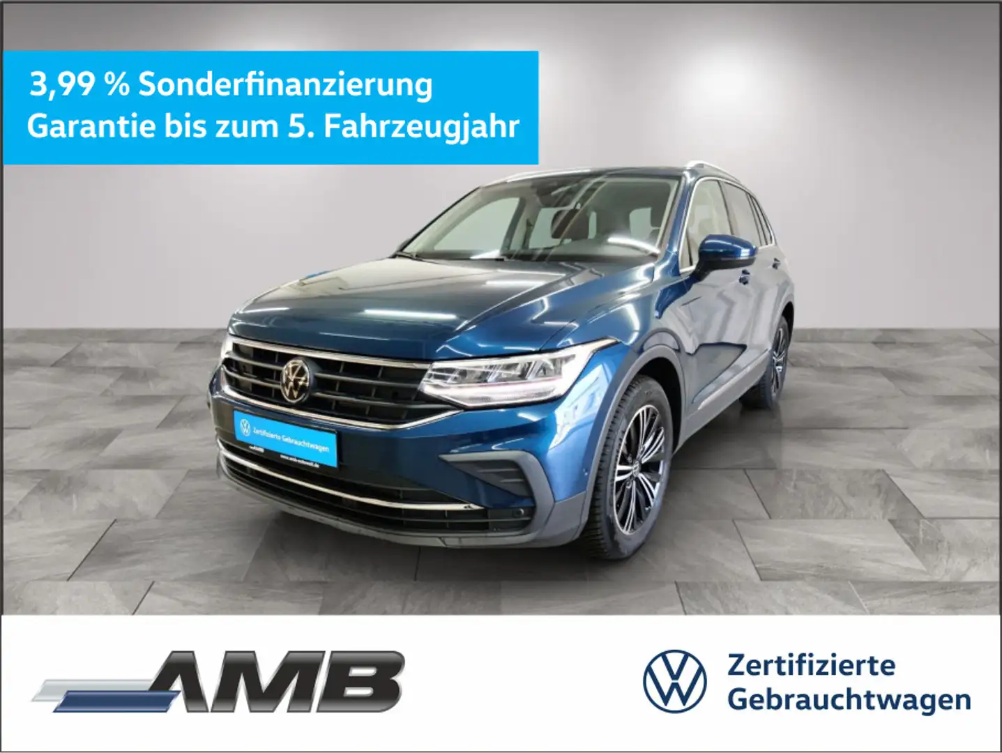 Volkswagen Tiguan Move 1.5 TSI AHK/LED/Navi/RFK/02.29Garant Blauw - 1