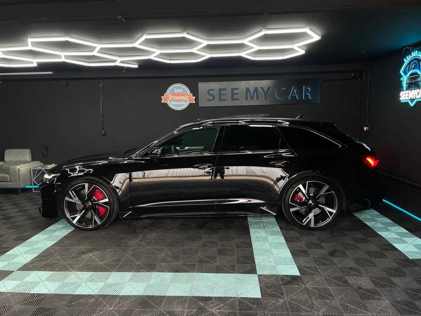 Audi RS6 4.0 TFSI V8 Bi-Turbo Quattro – Full Options – Attelage – Immatriculation Française-Reprise Schwarz - 2