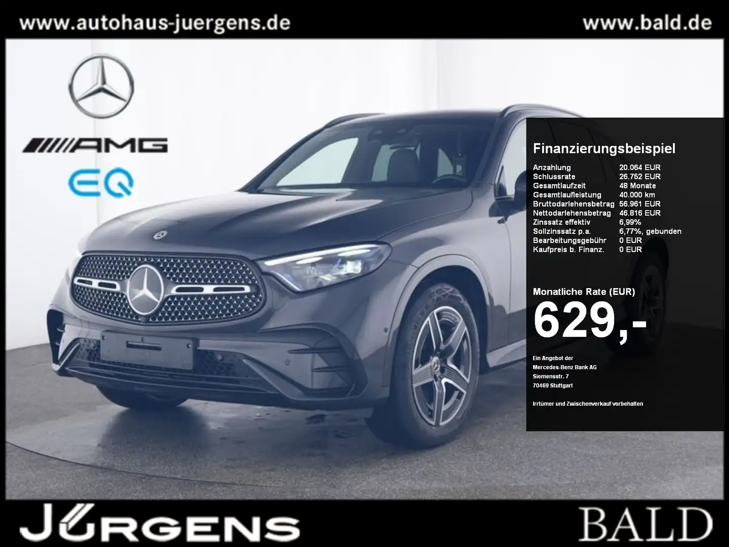 Mercedes-Benz GLC 400 e 4M AMG-Sport/Technik/Night/AHK/Pano/19 Szary - 1