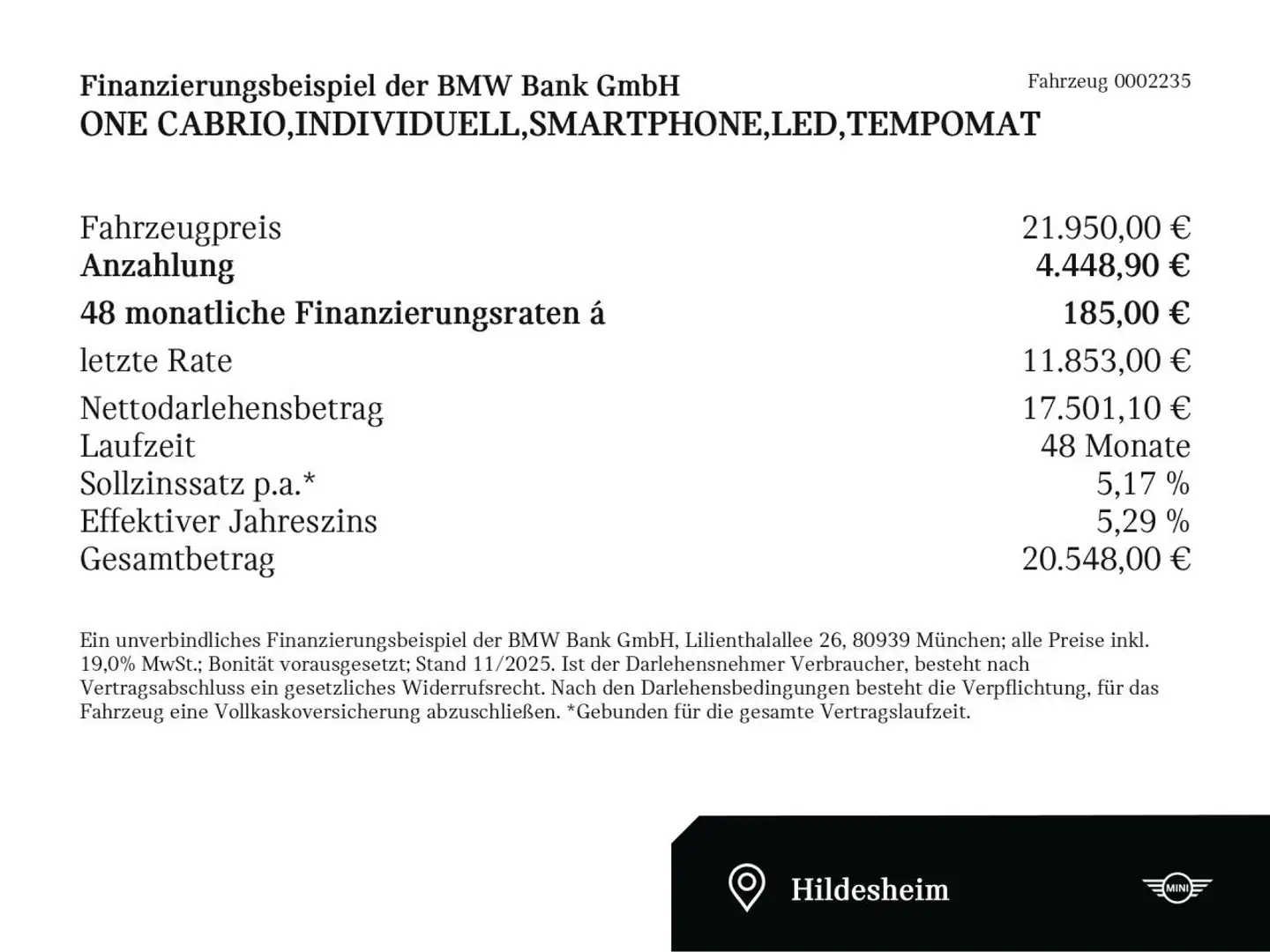 MINI One Cabrio ,IndIviduell,Smartphone,LED,Tempomat Jaune - 2