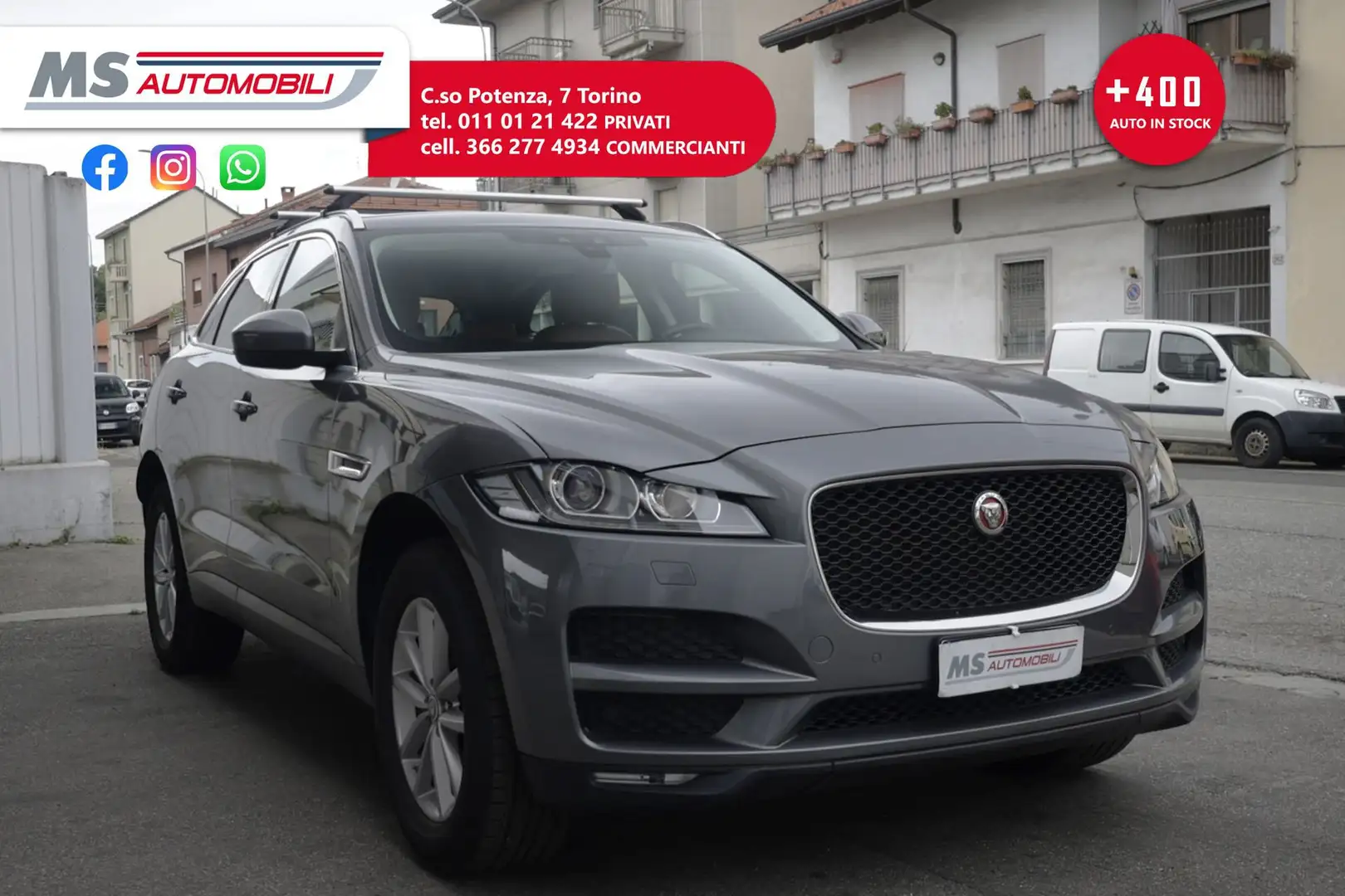 Jaguar F-Pace 2.0d 180 CV AWD aut. Prestige Unicoproprietario Grigio - 1