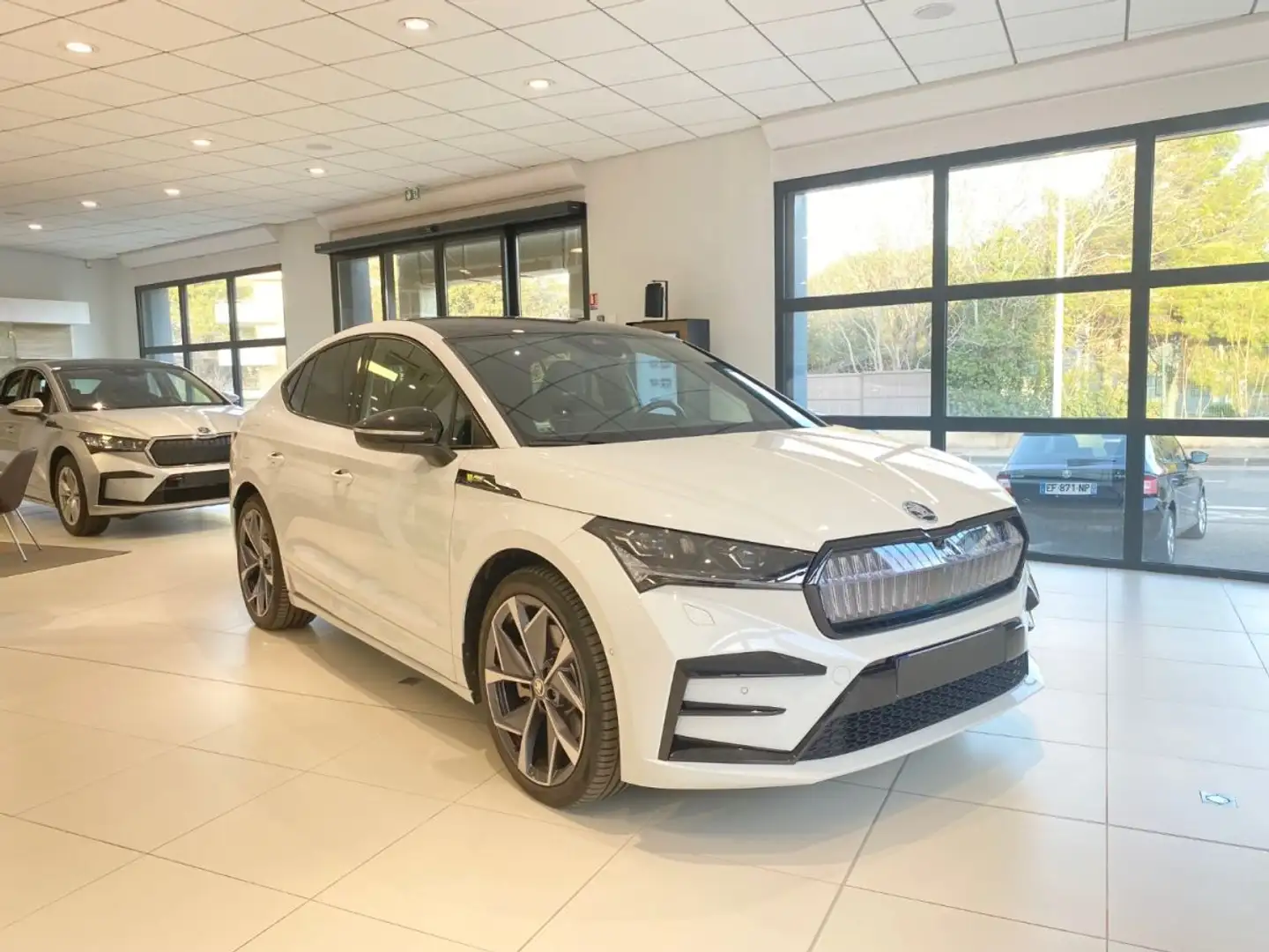 Skoda Enyaq RS COUPE Blanc - 2