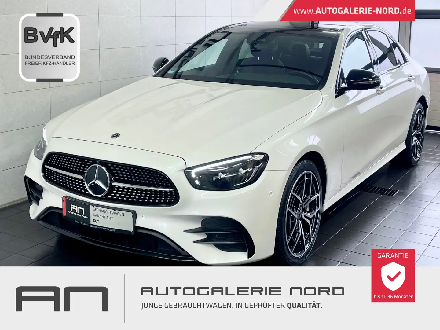 Mercedes-Benz E 300 de AMG Line+Pano+Burmester+WideScreen Blanc - 1