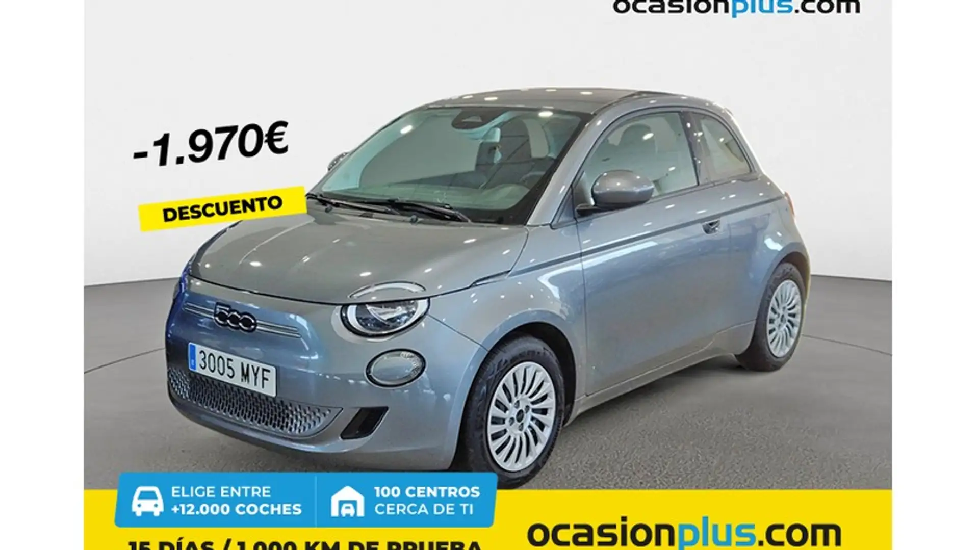 Fiat 500e 70Kw Action Gris - 1