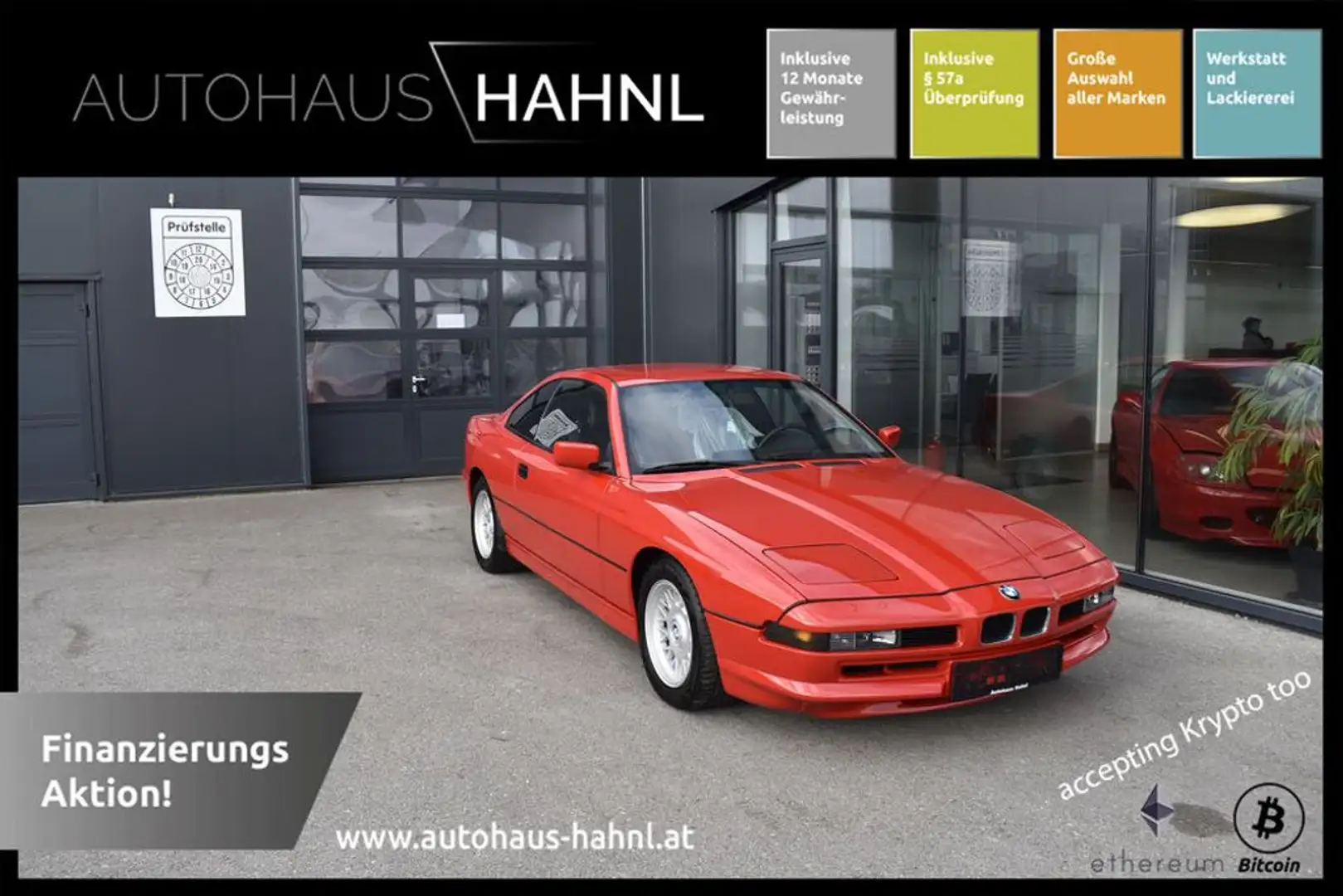BMW 850 ci Rood - 1