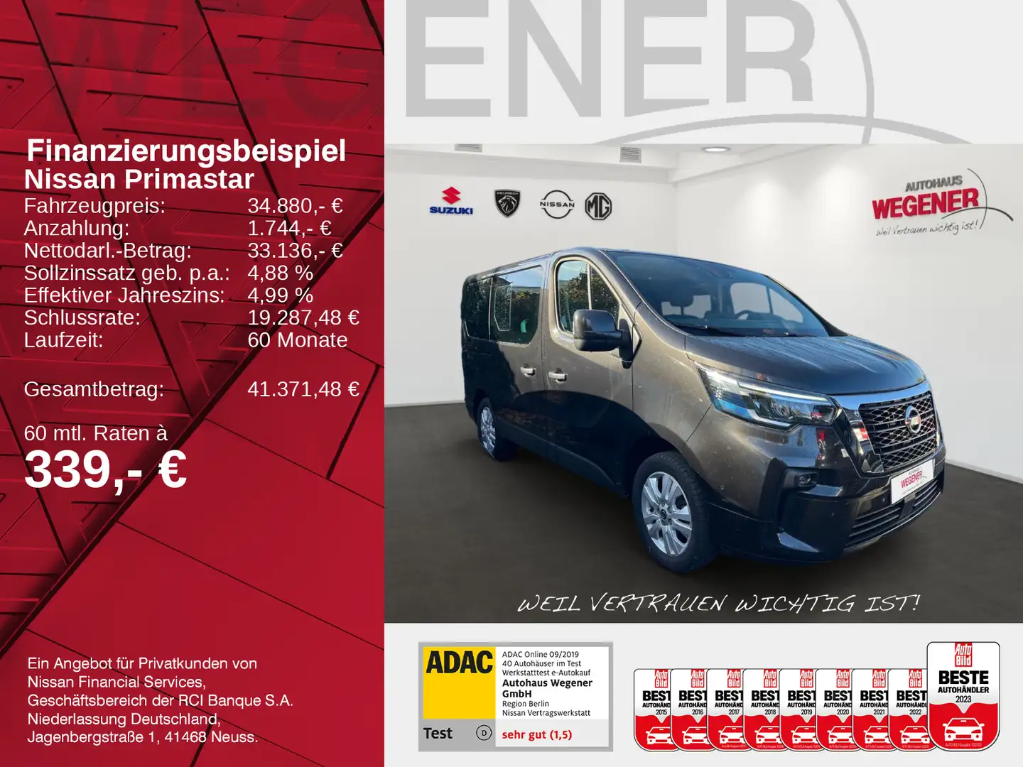Nissan Primastar PRIMASTAR KOMBI TEKNA L1H1 AUTO SHZ KAMERA NAVI Schwarz - 2