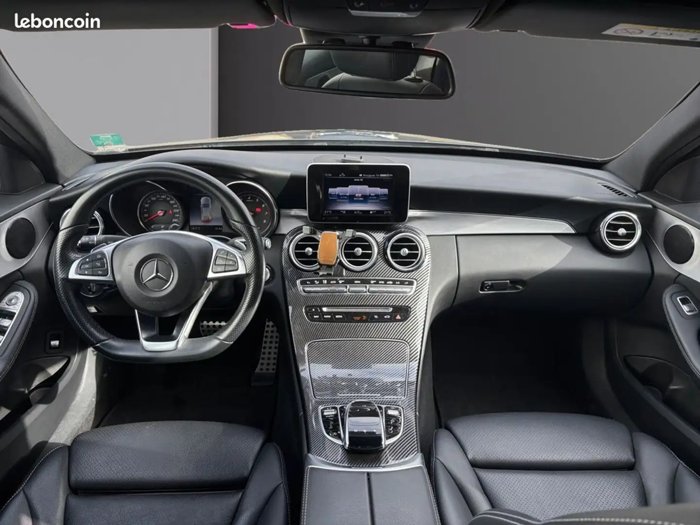 Mercedes-Benz C 180 MERCEDES 180 9G-Tronic AMG line garantie 12 mois Gris - 2