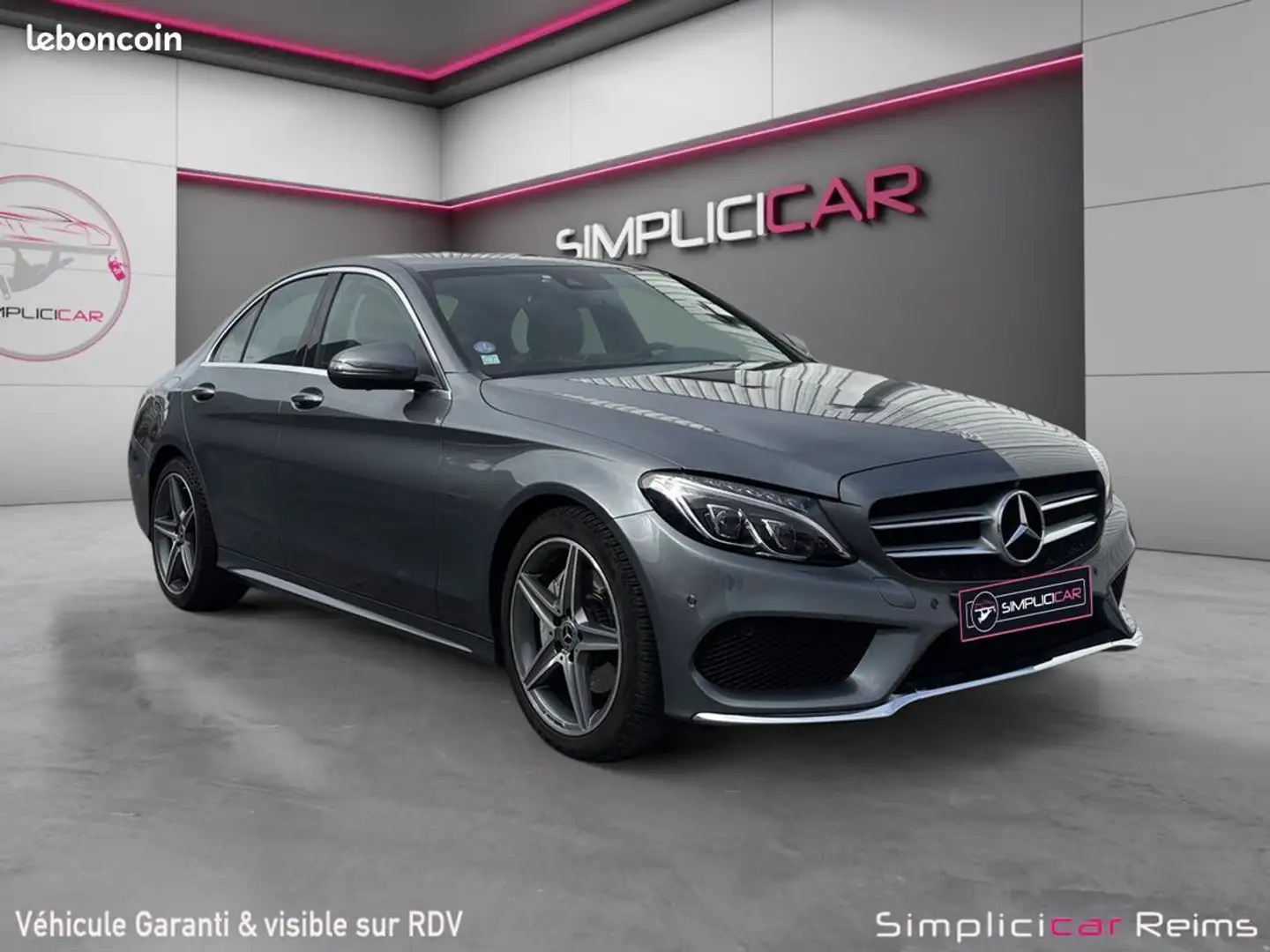 Mercedes-Benz C 180 MERCEDES 180 9G-Tronic AMG line garantie 12 mois Gris - 1